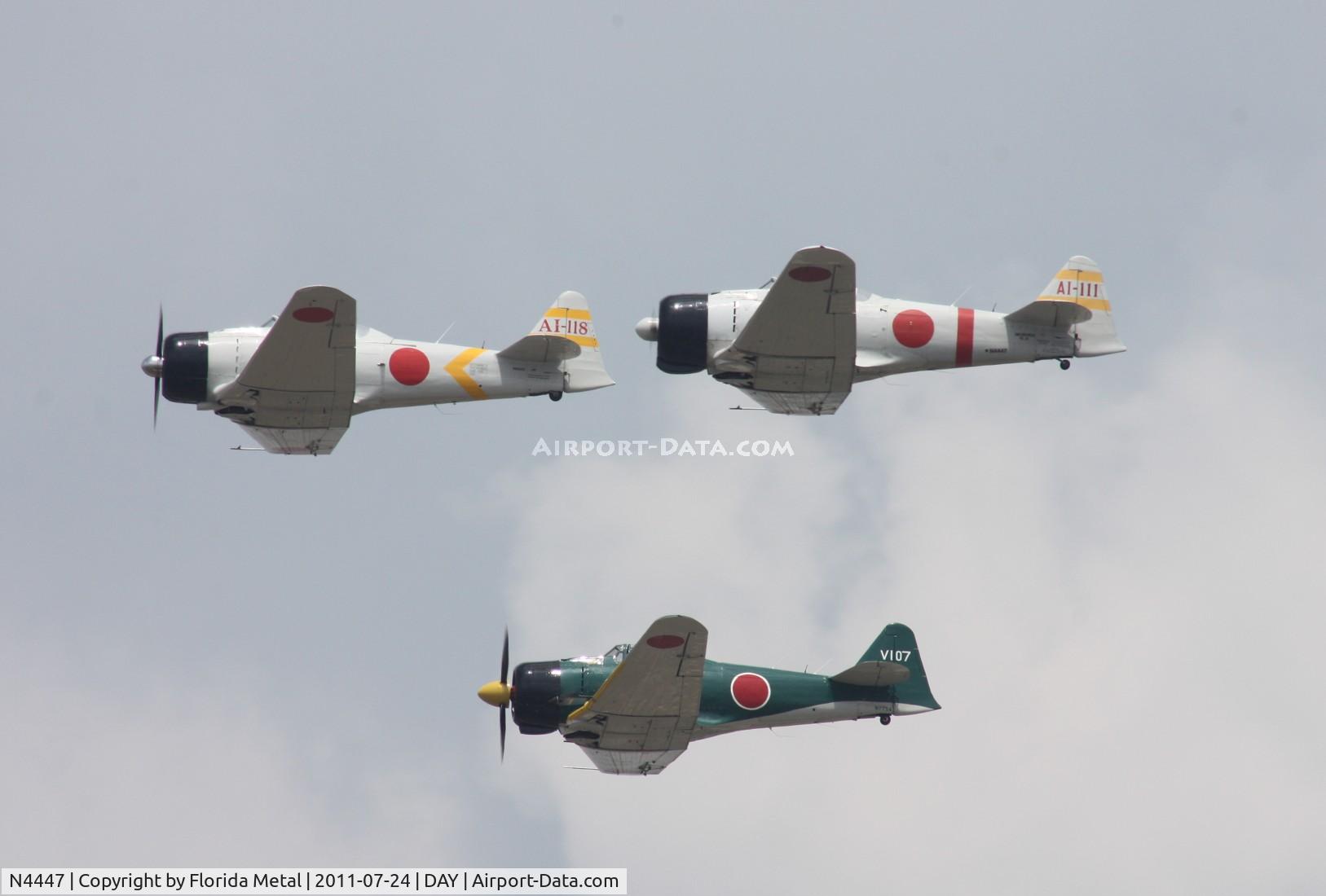 N4447, 1945 Canadian Car & Foundry Harvard Mk.4 C/N CCF4-241, Tora Tora Tora formation