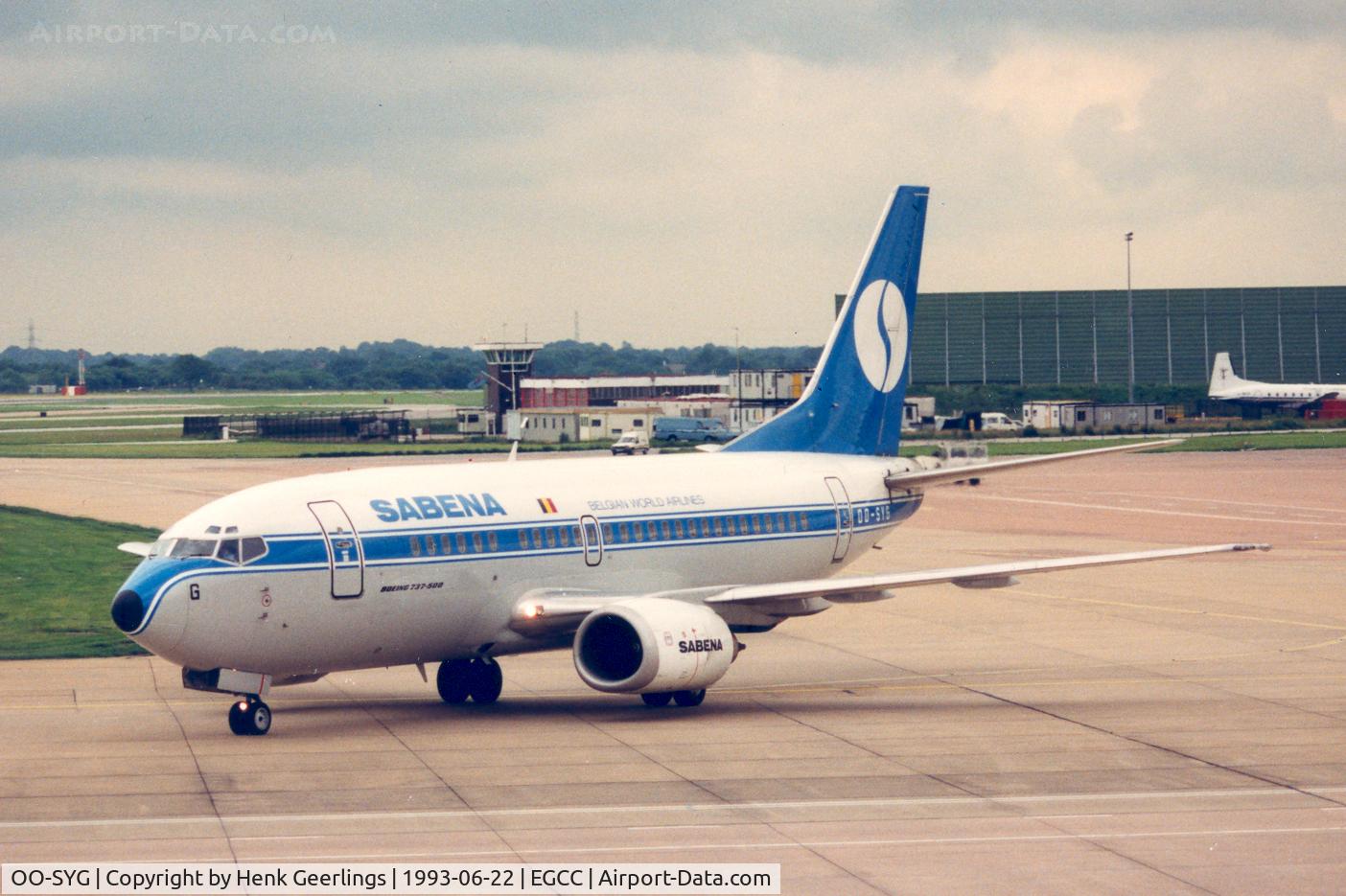 OO-SYG, 1991 Boeing 737-529 C/N 25249, Sabena