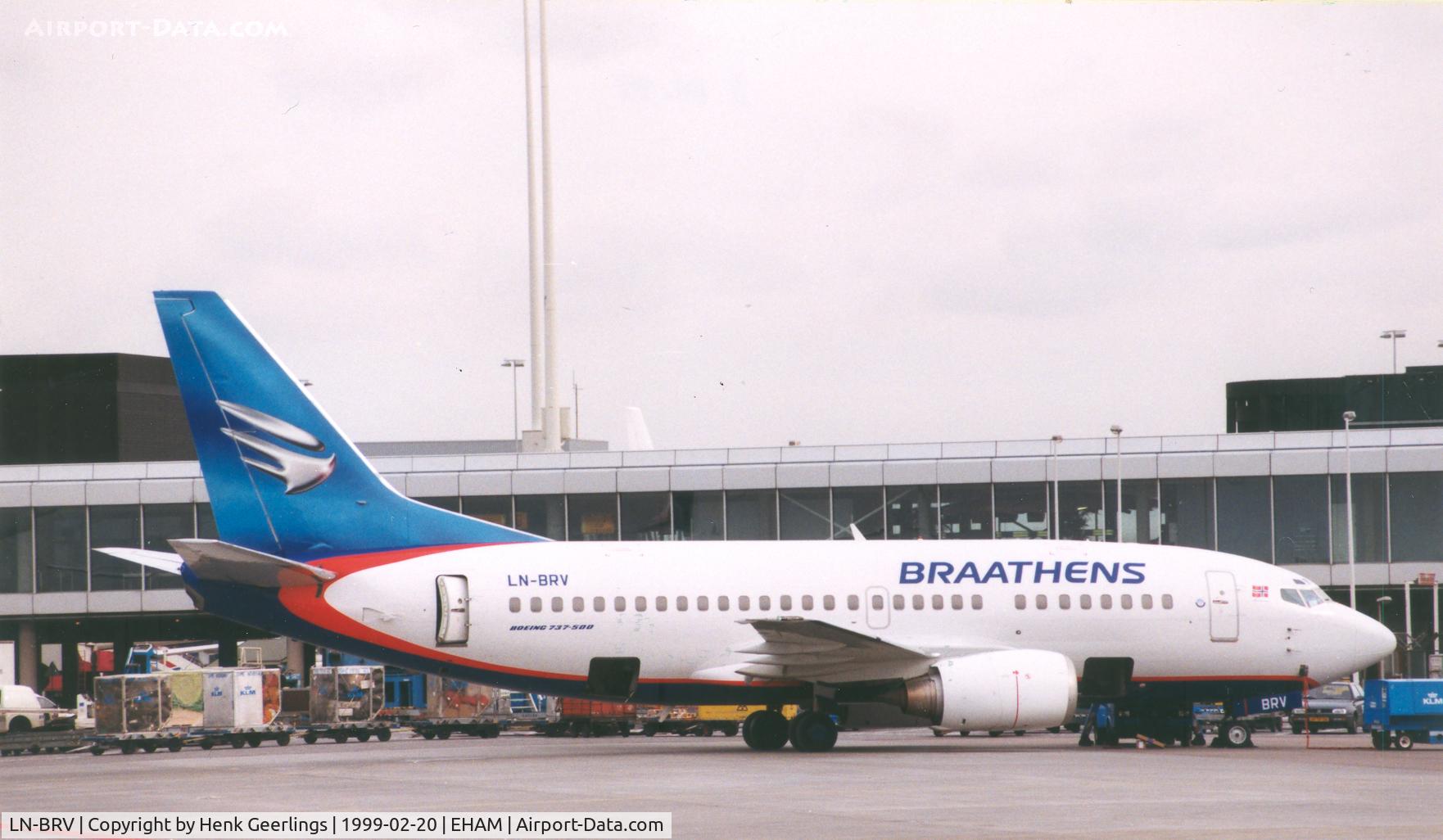LN-BRV, 1992 Boeing 737-505 C/N 25791, Braathens