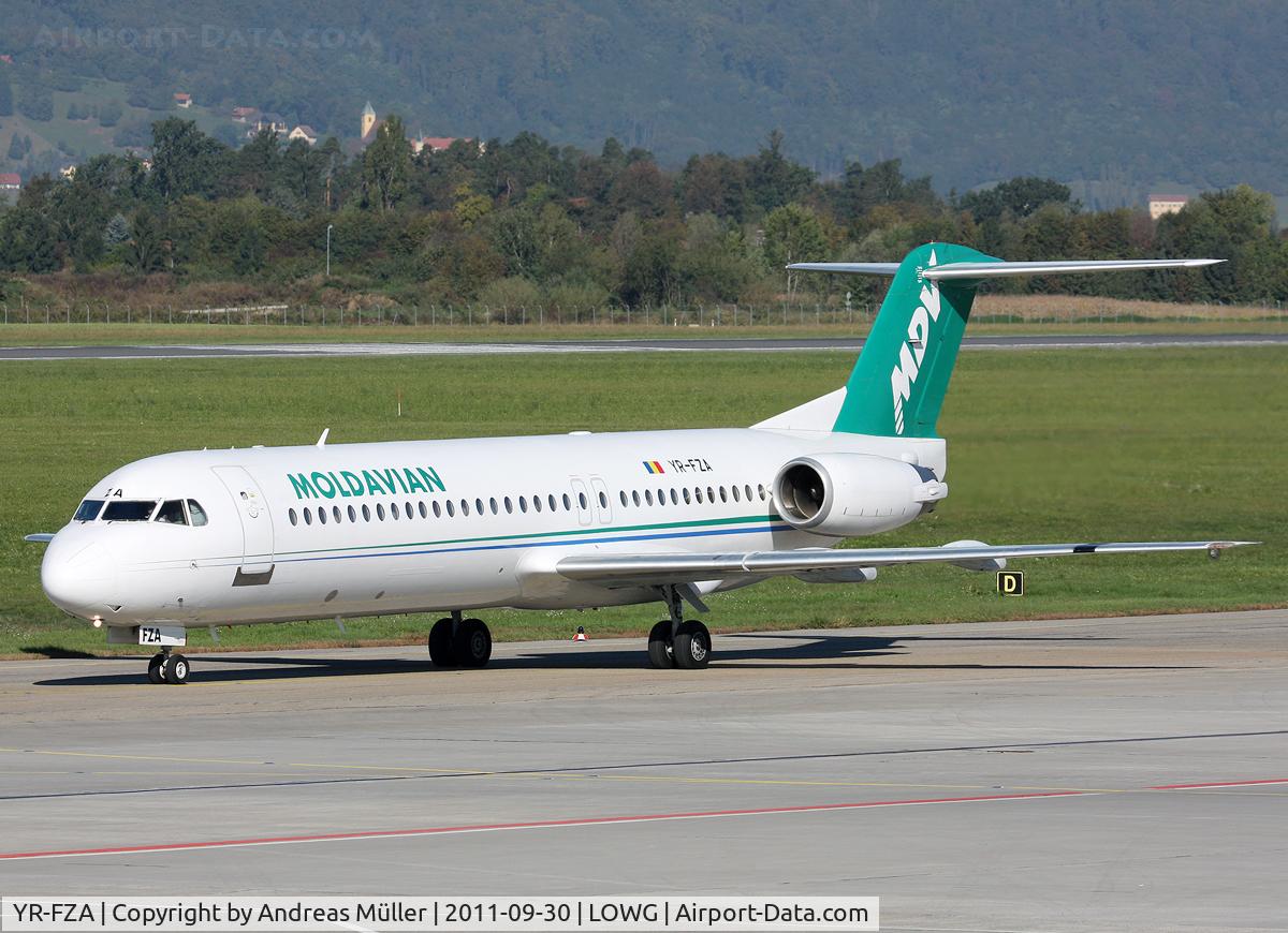 YR-FZA, 1992 Fokker 100 (F-28-0100) C/N 11395, arrived from athens