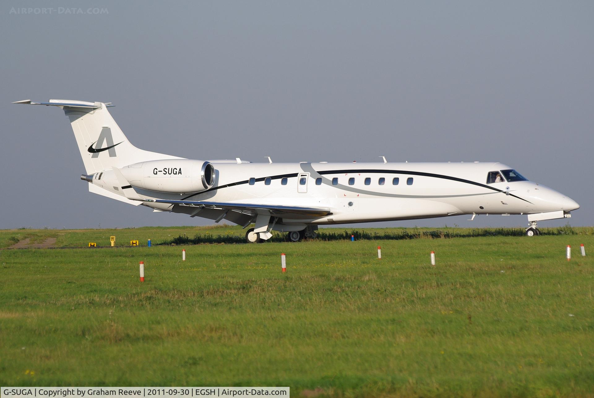 G-SUGA, 2010 Embraer EMB-135BJ Legacy 650 C/N 14501128, Just landed.