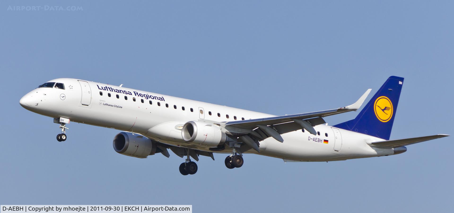 D-AEBH, 2011 Embraer 195LR (ERJ-190-200LR) C/N 19000447, Final Copenhagen Airport
