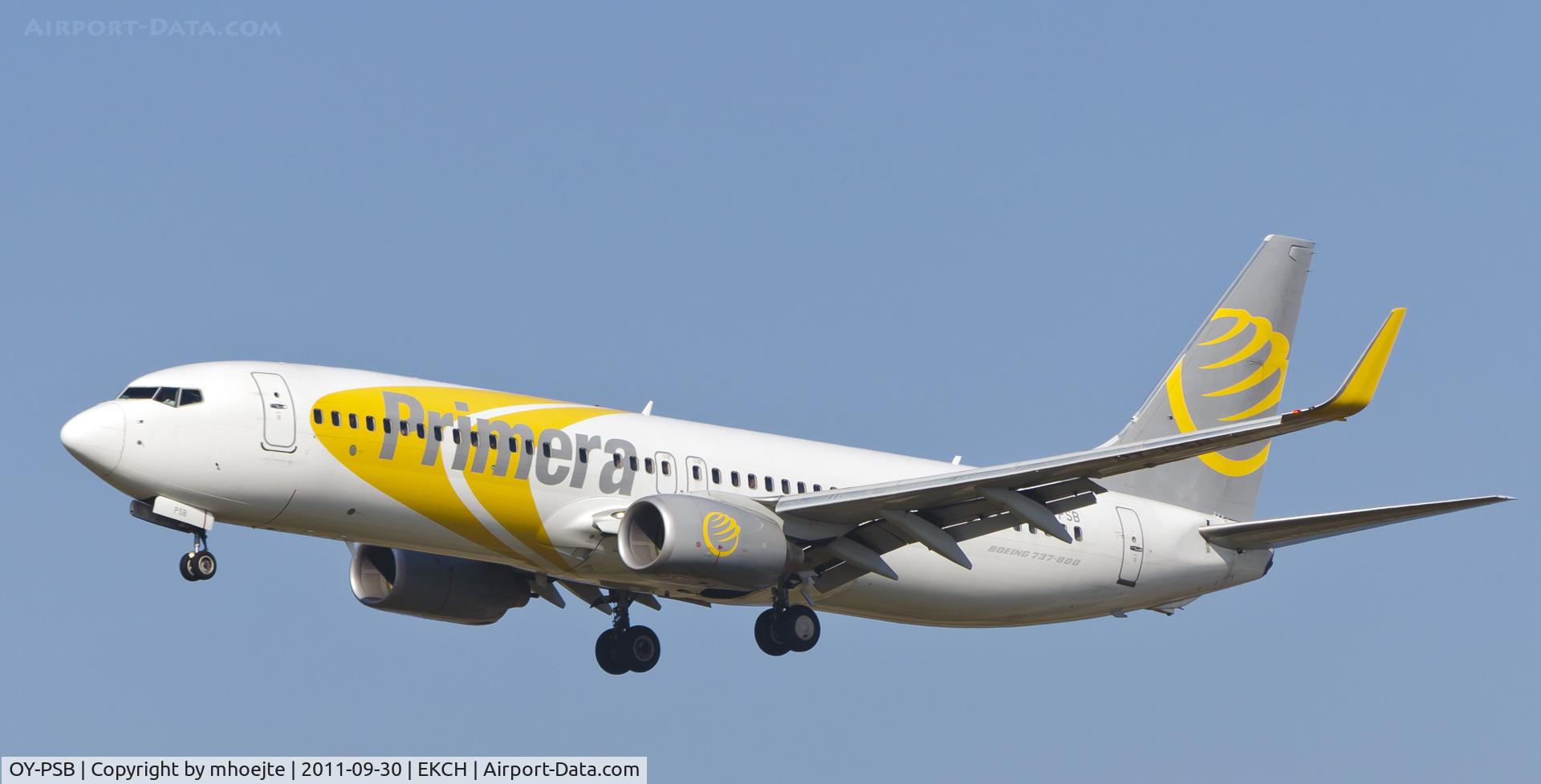 OY-PSB, 2007 Boeing 737-8Q8 C/N 30722, Final Copenhagen Airport