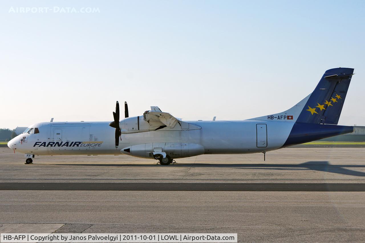 HB-AFP, 1993 ATR 72-201 C/N 381, Farnair Europe ATR ATR-72-201(F) on apron in LOWL/LNZ
