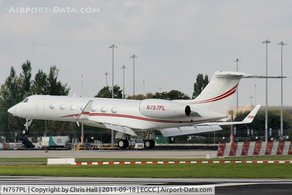 N757PL, 2009 Gulfstream Aerospace GV-SP (G550) C/N 5249, on approach for RW23R