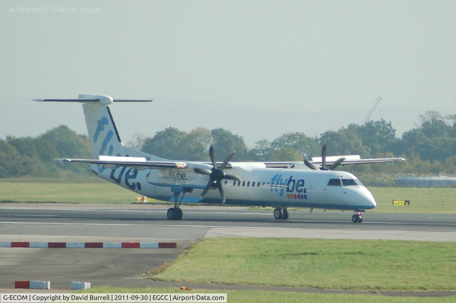 G-ECOM, 2008 De Havilland Canada DHC-8-402Q Dash 8 C/N 4233, Flybe De Haviland Canada DHC- 8-402 Lands at Manchester Airport.