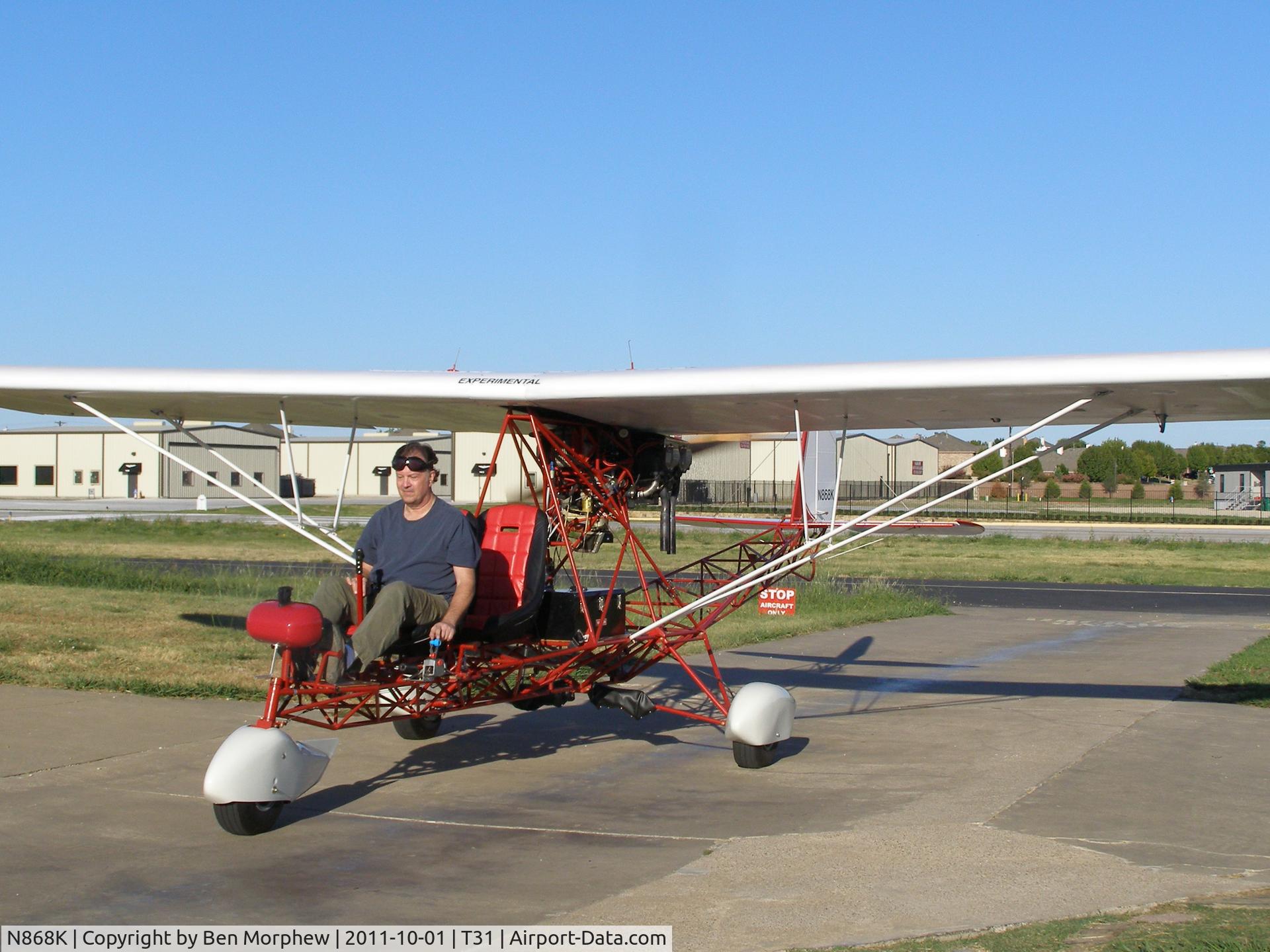 N868K, 2011 Breezy RLU-1 C/N BLM-2, Lycoming 0-320-E2D, 150 h.p., 36 total gal. fuel in two Piper style tanks, dual stick controls, and, of course, wheel pants.