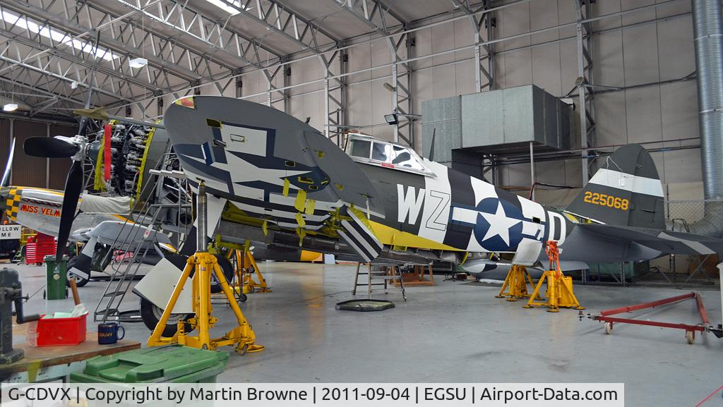 G-CDVX, 1942 Curtiss P-47G Thunderbolt C/N 21953, SHOT AT DUXFORD