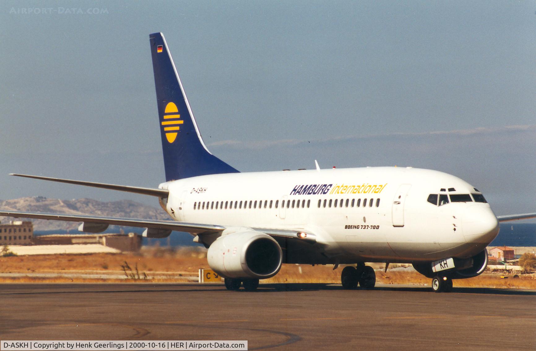 D-ASKH, 1999 Boeing 737-73S C/N 29082, Hamburg International