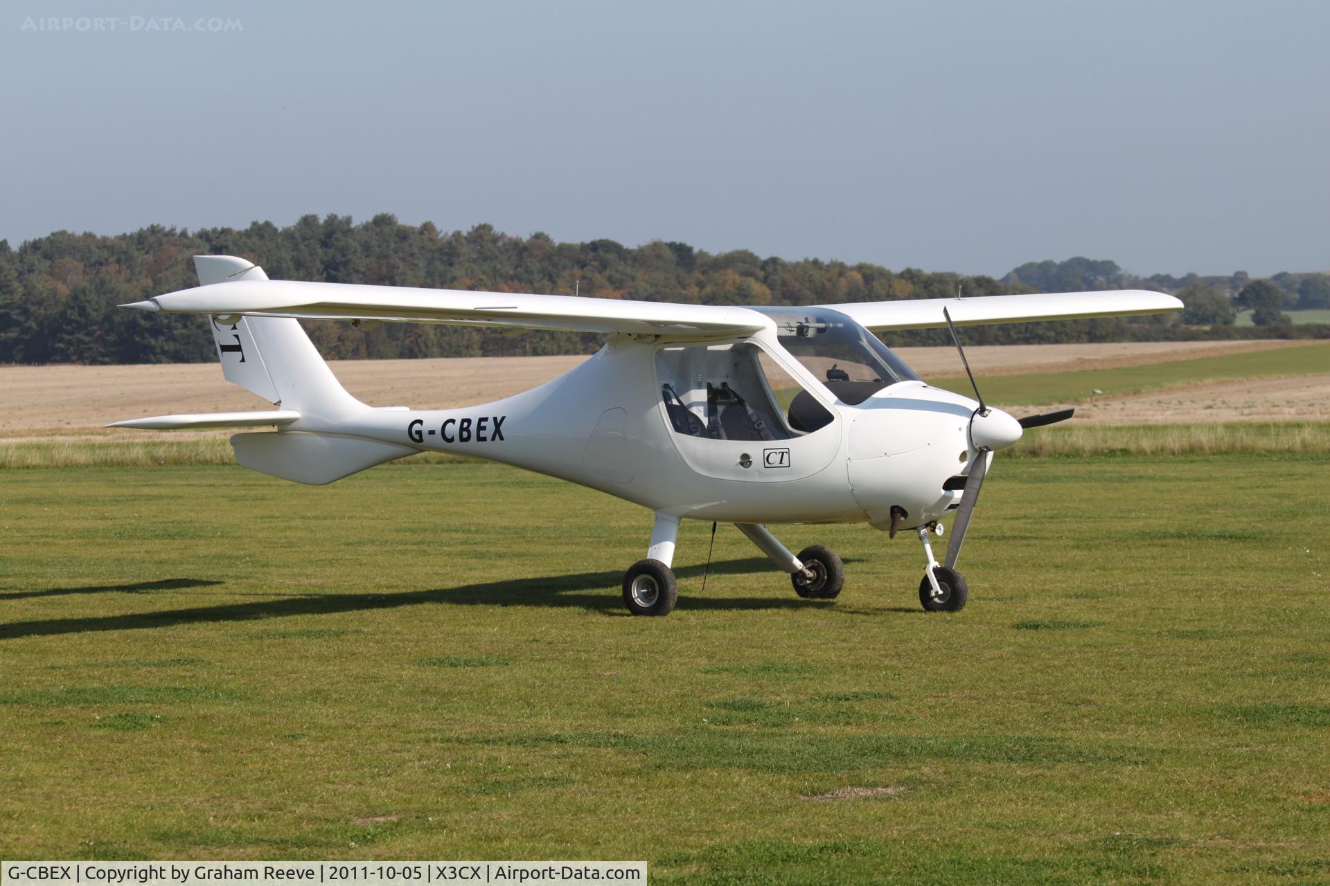 G-CBEX, 2001 Flight Design CT2K C/N 01.08.01.23, Parked at Northrepps.