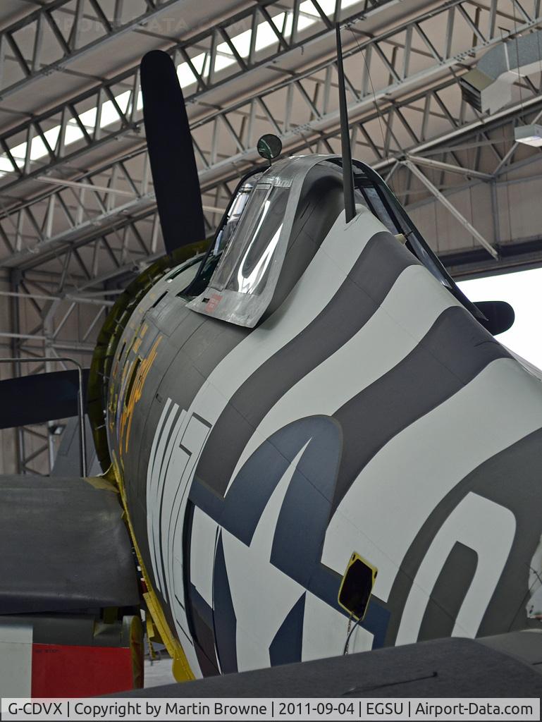 G-CDVX, 1942 Curtiss P-47G Thunderbolt C/N 21953, SHOT AT DUXFORD