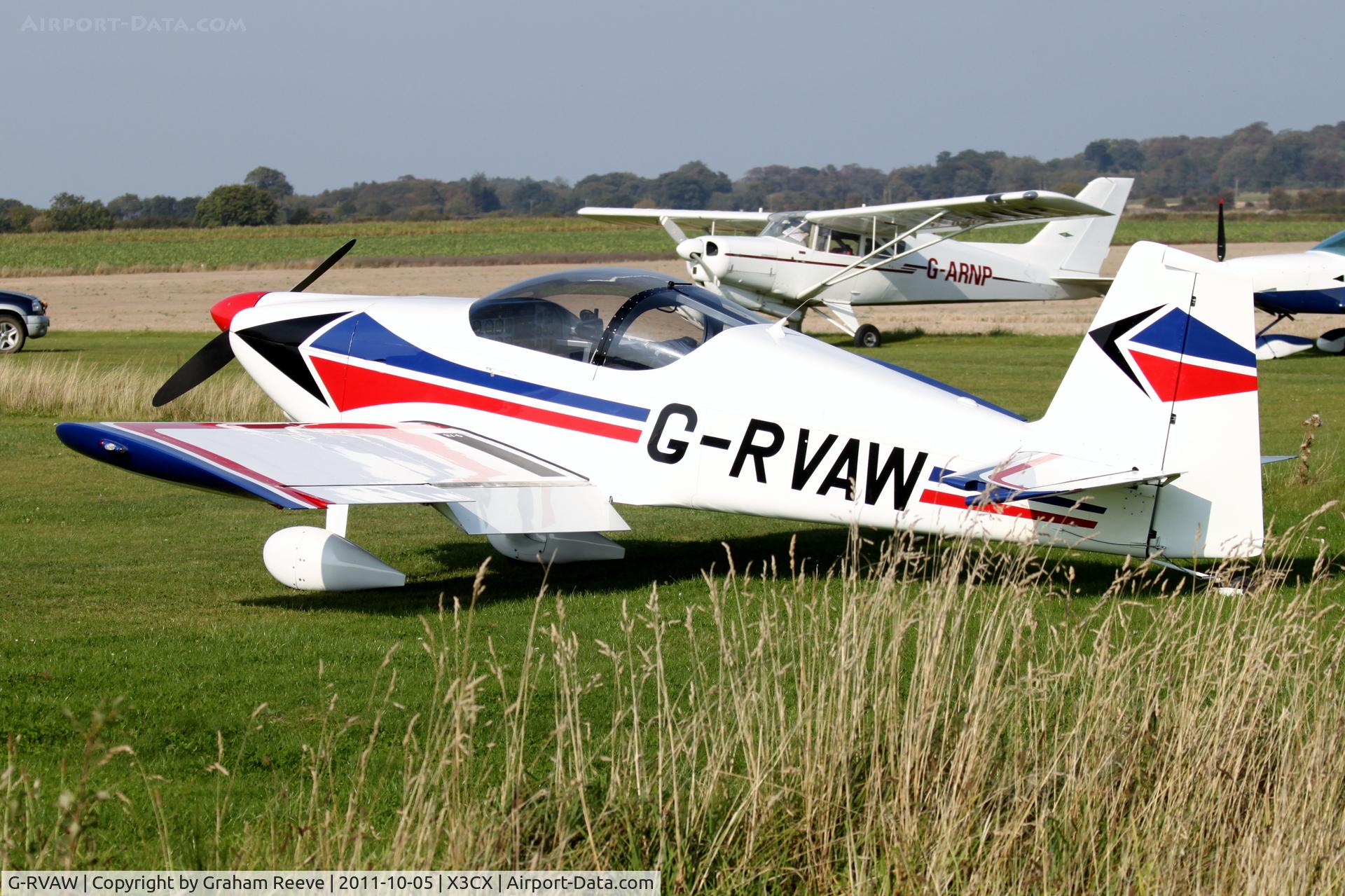 G-RVAW, 2000 Vans RV-6 C/N PFA 181-13234, Parked at Northrepps.
