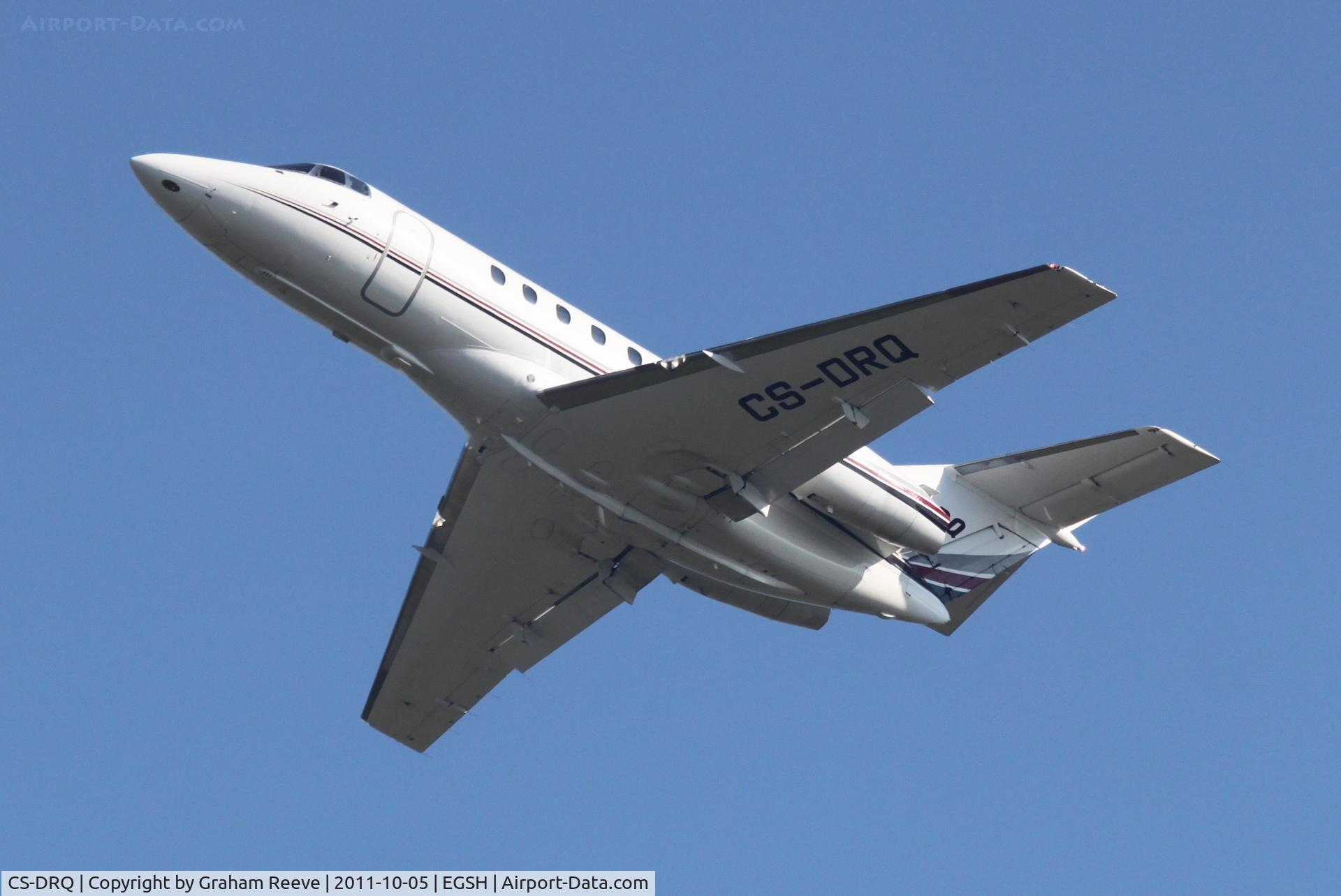 CS-DRQ, 2006 Raytheon Hawker 800XP C/N 258783, Departing from Norwich.