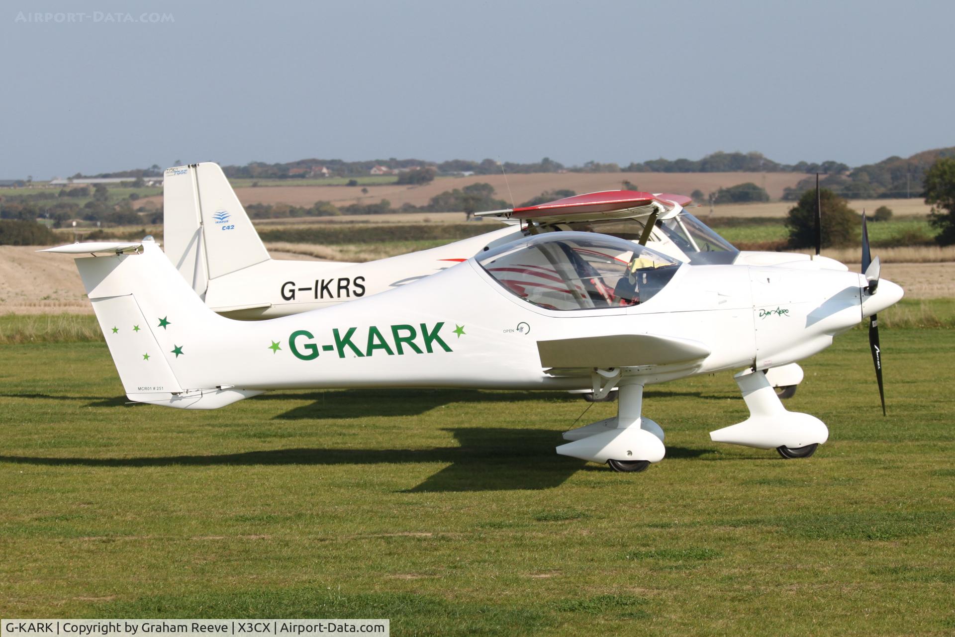 G-KARK, 2006 Dyn'Aero MCR-01 Club C/N PFA 301A-14010, Parked at Northrepps.