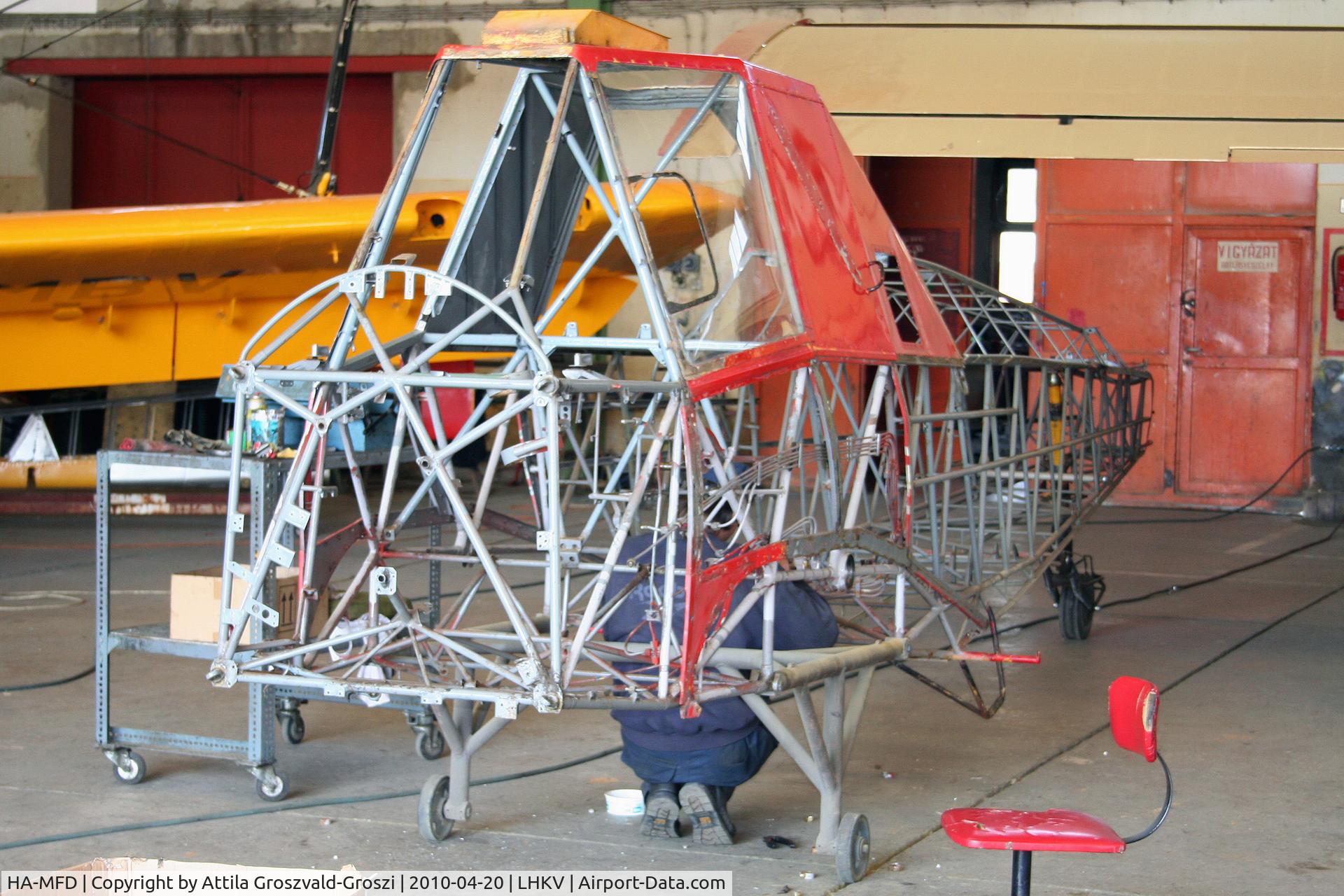 HA-MFD, 1989 Let Z-137T Agro-Turbo C/N 034, Kaposujlak Airport - Hungary. During a renovation, a general overhaul.