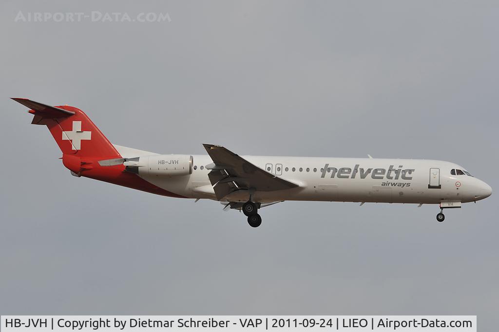 HB-JVH, 1990 Fokker 100 (F-28-0100) C/N 11324, Helvetic Fokker 100