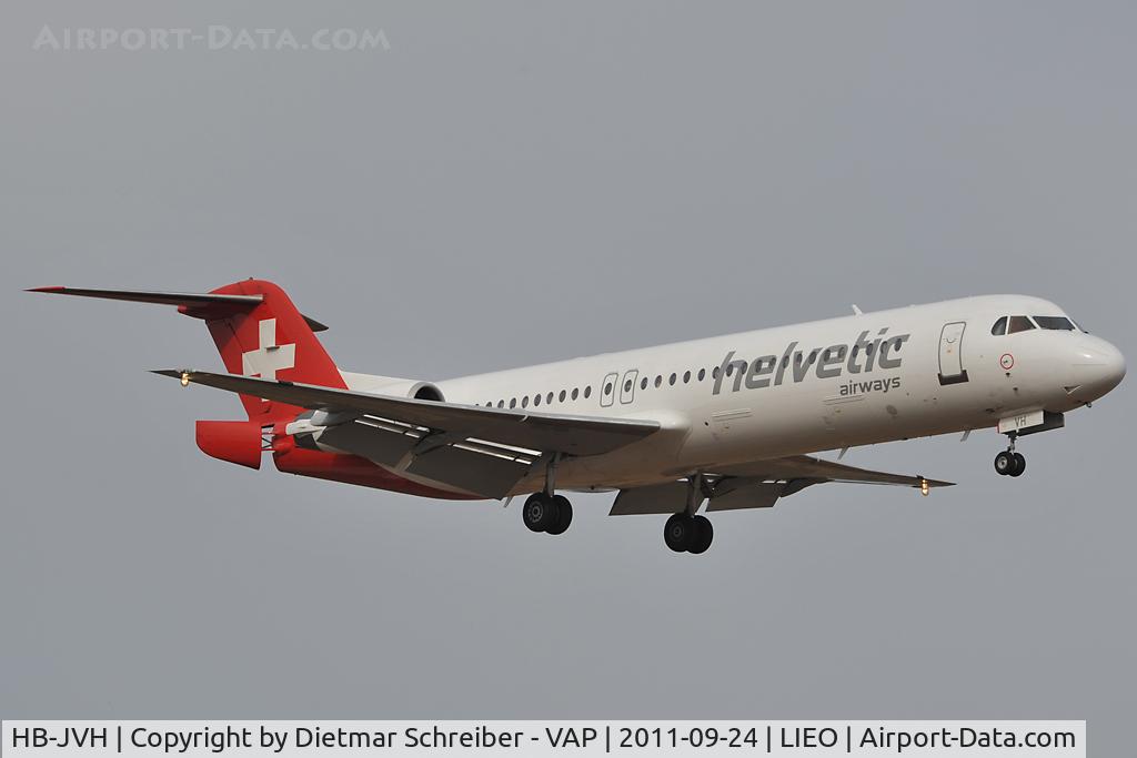 HB-JVH, 1990 Fokker 100 (F-28-0100) C/N 11324, Helvetic Fokker 100