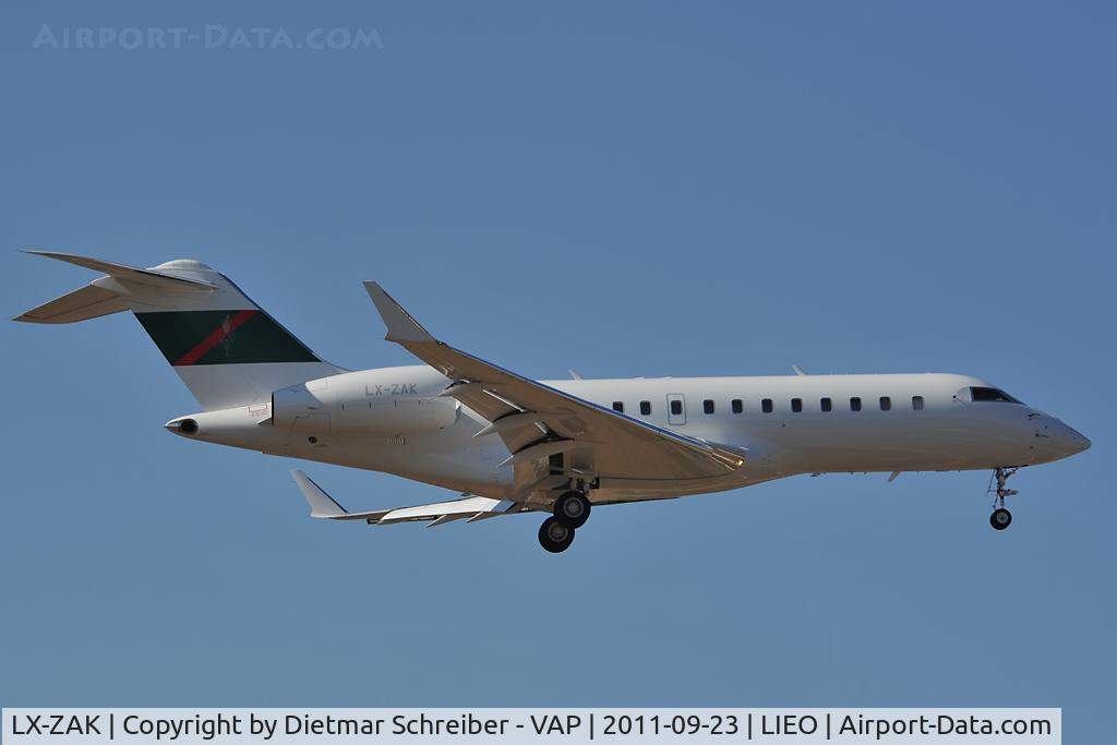 LX-ZAK, 2006 Bombardier BD-700-1A11 Global 5000 C/N 9204, Globalexpress 5000