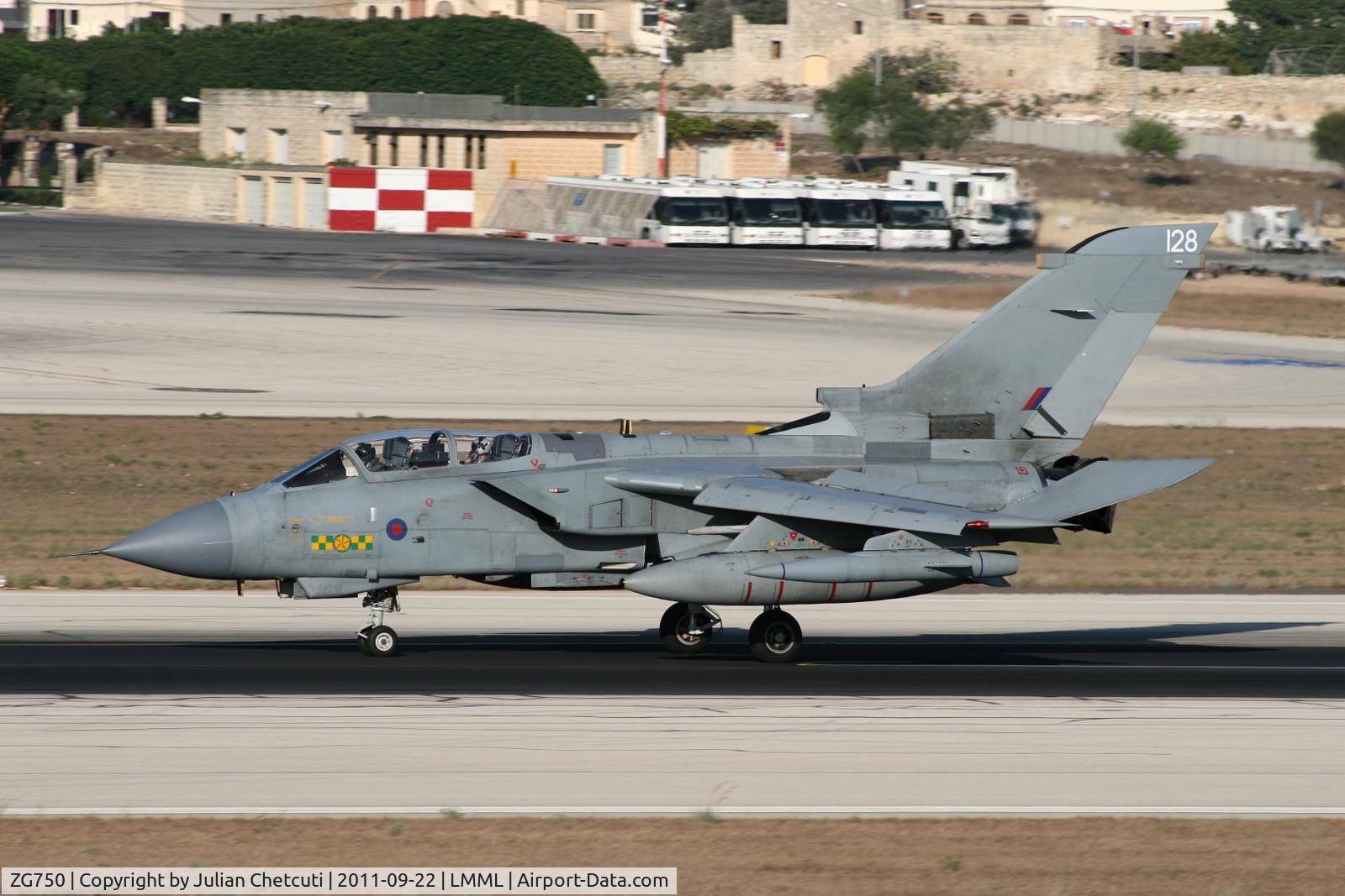 ZG750, 1991 Panavia Tornado GR.4 C/N 862/BT051/3420, Arrived in Malta for the Malta International Airshow 2011