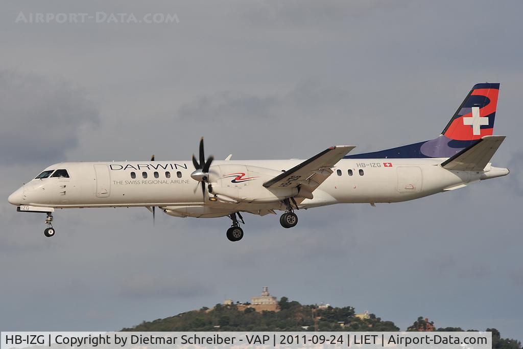 HB-IZG, 1995 Saab 2000 C/N 2000-010, Darwin Saab 2000