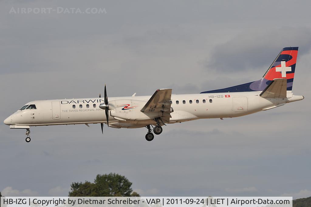 HB-IZG, 1995 Saab 2000 C/N 2000-010, Darwin Saab 2000