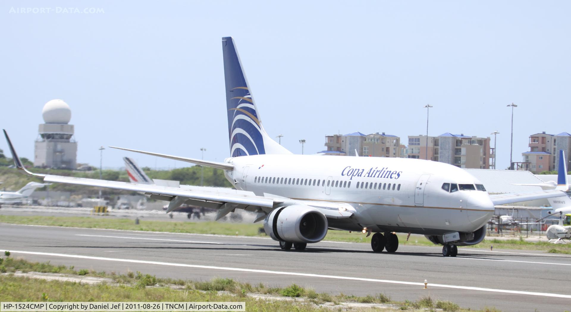 HP-1524CMP, 2004 Boeing 737-7V3 C/N 33705, Copa air landing at TNCM