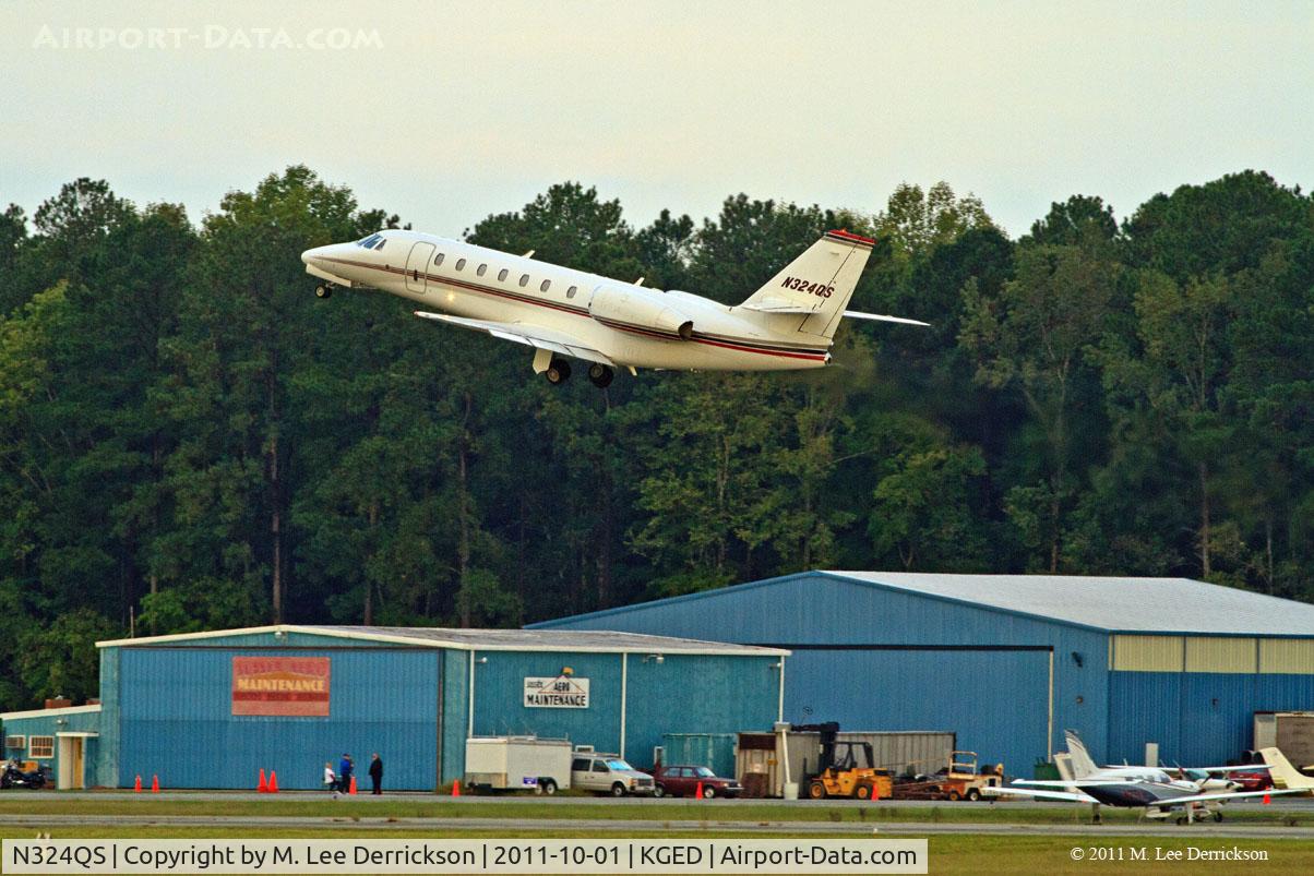 N324QS, 2008 Cessna 680 Citation Sovereign C/N 680-0242, Taking off from KGED.