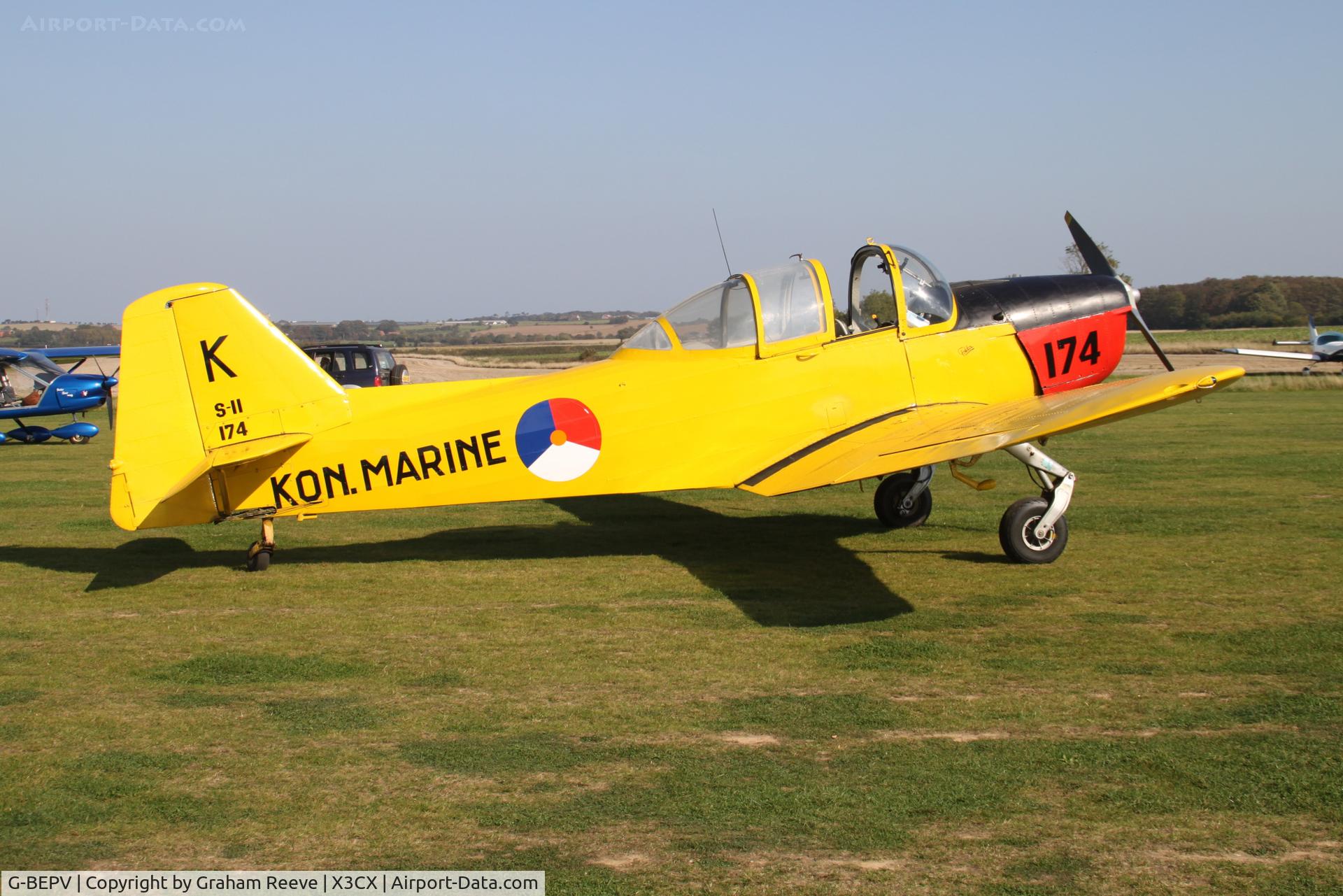G-BEPV, 1950 Fokker S.11-1 Instructor C/N 6274, Parked at Northrepps.