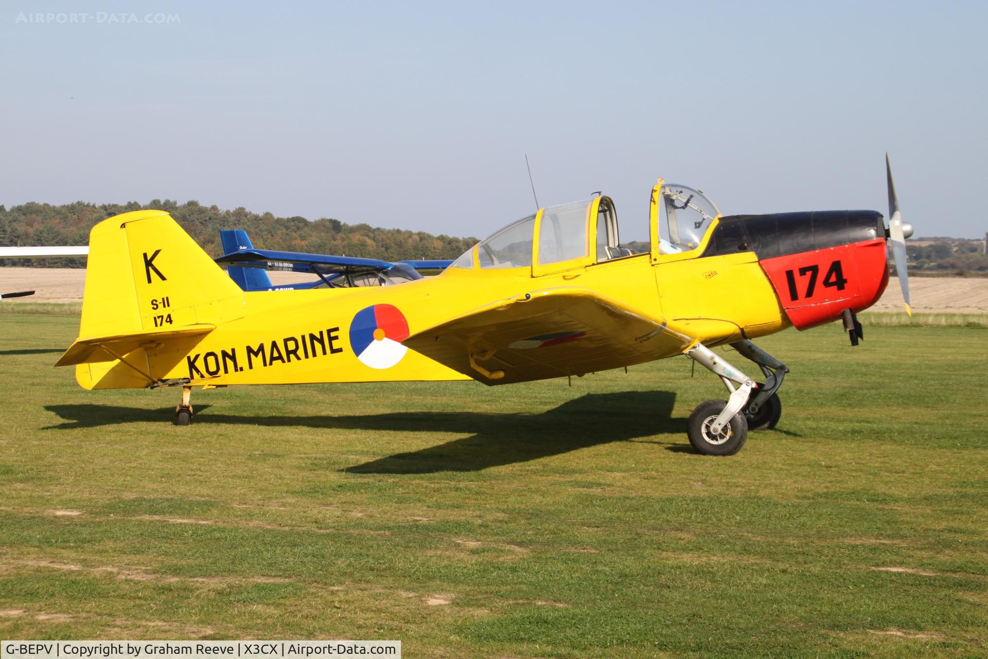 G-BEPV, 1950 Fokker S.11-1 Instructor C/N 6274, Parked at Northrepps.