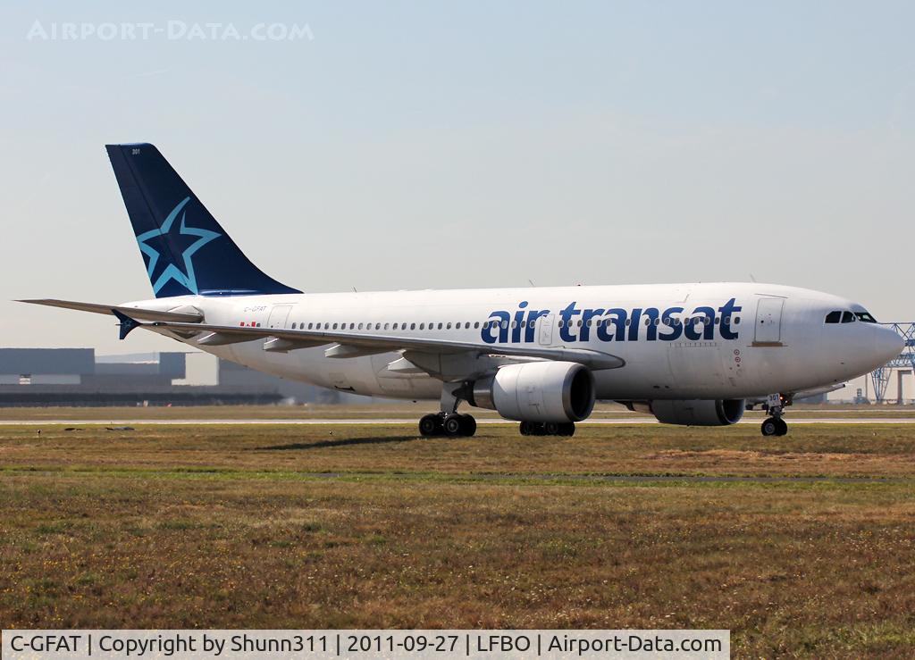 C-GFAT, 1990 Airbus A310-304 C/N 545, Taxiing holding point rwy 14L for departure...