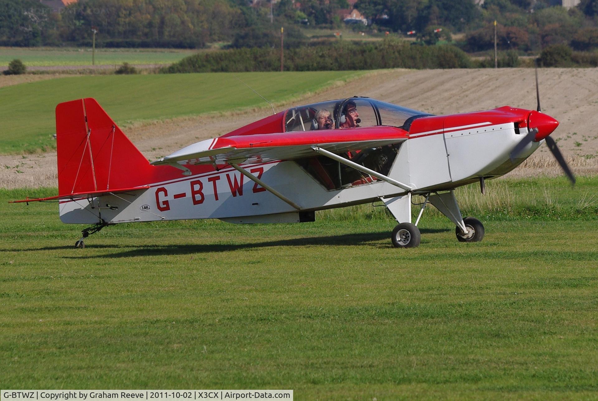 G-BTWZ, 1998 Rans S-10 Sakota C/N PFA 194-12117, Just landed.