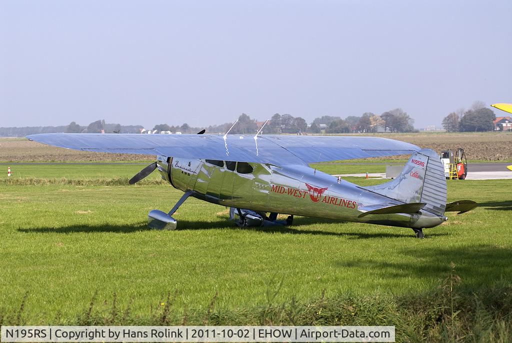 N195RS, 1950 Cessna 195A C/N 7594, Cessna 195A N195RS seen at Oostwold Airfield, the Netherlands on October 2, 2011.
