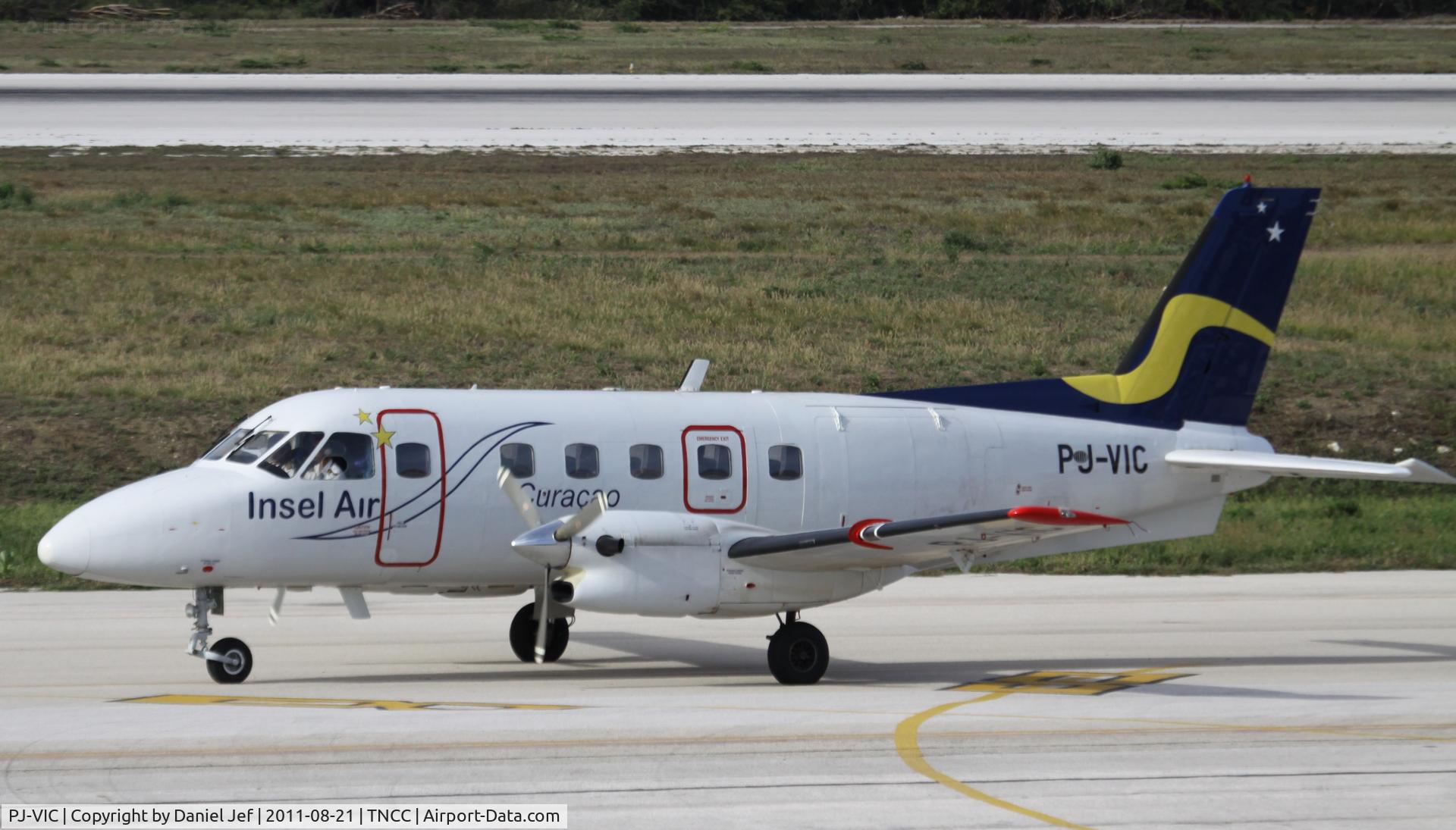 PJ-VIC, 1980 Embraer EMB-110P1 Bandeirante C/N 110261, PJ-VIC taxing for take off at TNCC