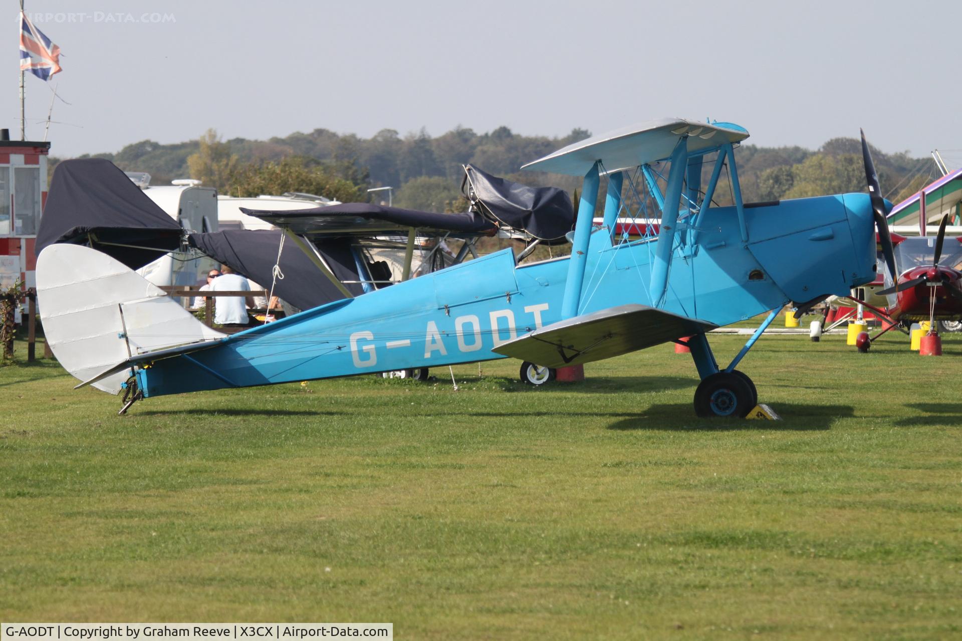 G-AODT, 1940 De Havilland DH-82A Tiger Moth II C/N 83109, Parked at Northrepps.