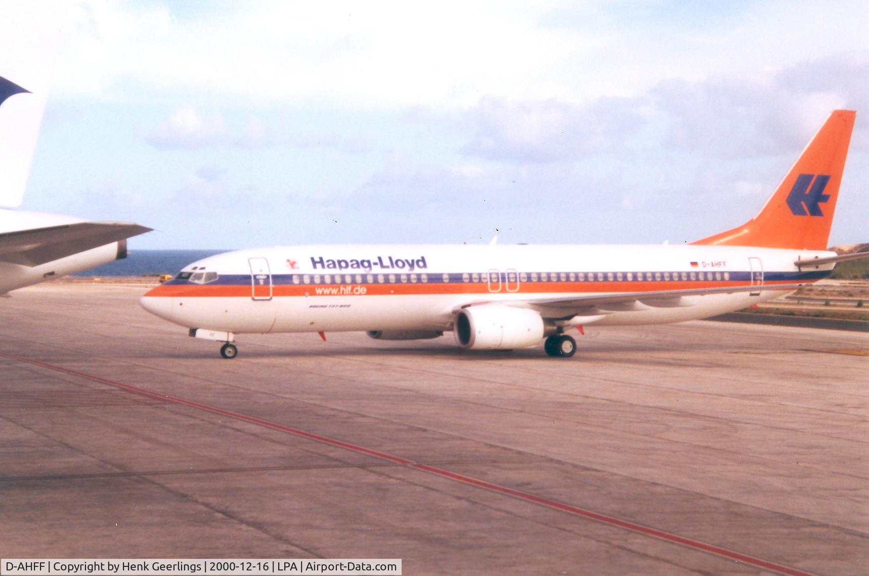 D-AHFF, 1998 Boeing 737-8K5 C/N 27980, Hapag-Lloyd