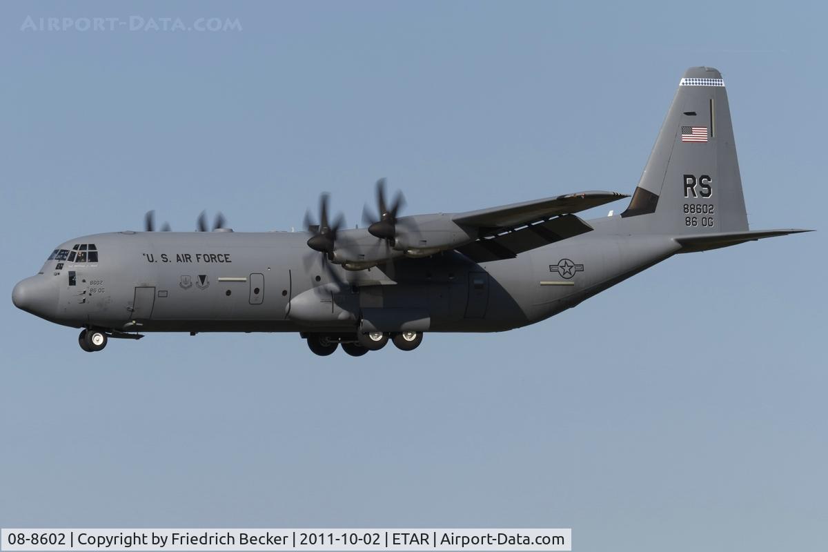 08-8602, 2008 Lockheed Martin C-130J-30 Super Hercules C/N 382-5611, on final RW26