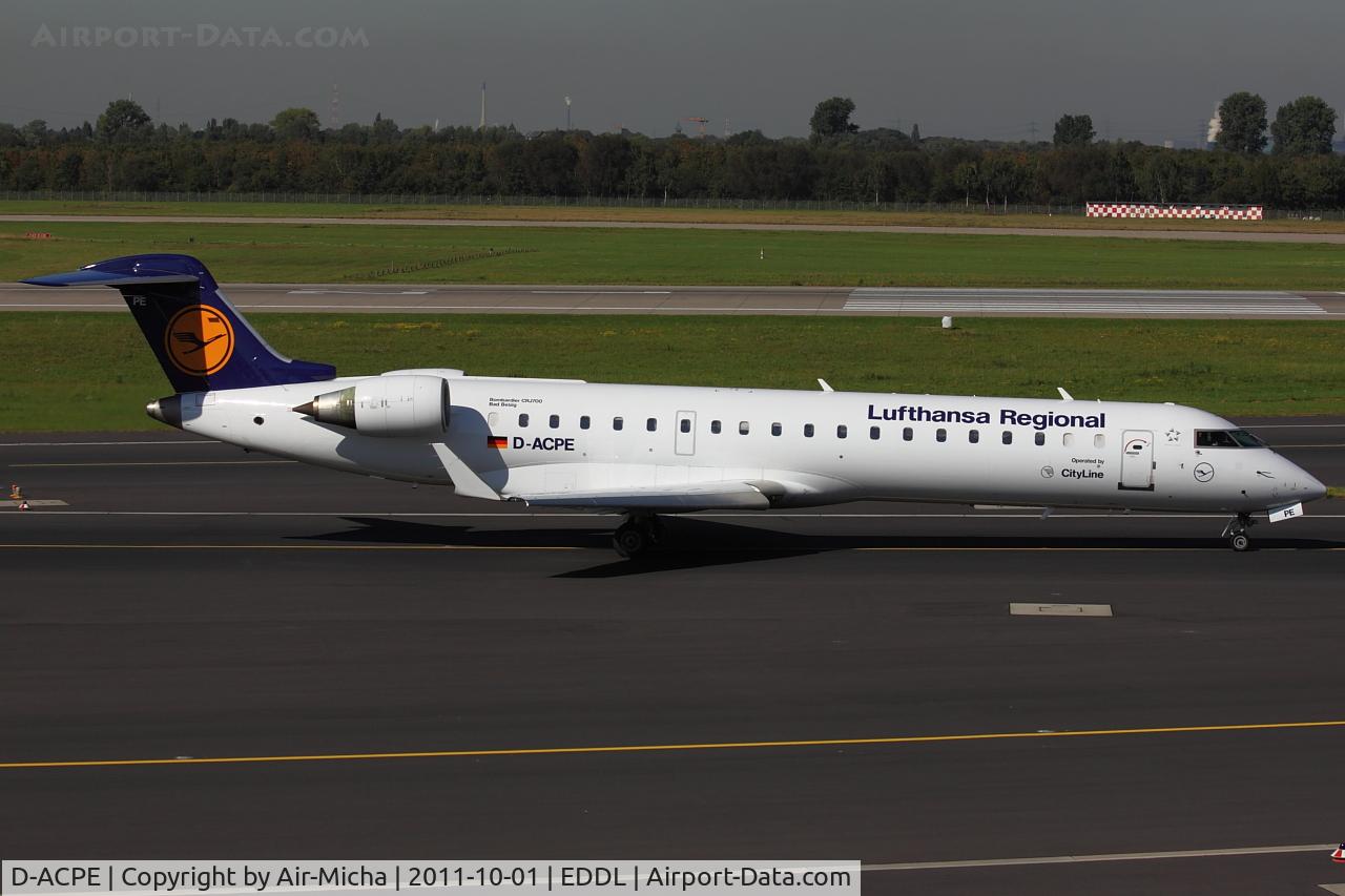 D-ACPE, 2001 Bombardier CRJ-701ER (CL-600-2C10) Regional Jet C/N 10027, Lufthansa CityLine, Canadair CL-600-2C10 Regioanl Jet CRJ-700, CN: 10027, Name: Bad Belzig