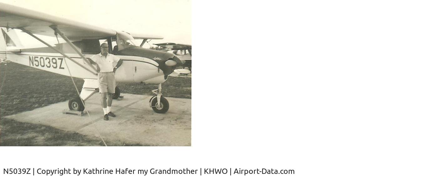 N5039Z, 1961 Piper PA-22-108 Colt C/N 22-8659, My Grandfather Art Hafer, shown in the picture, Learned to fly in this aircraft