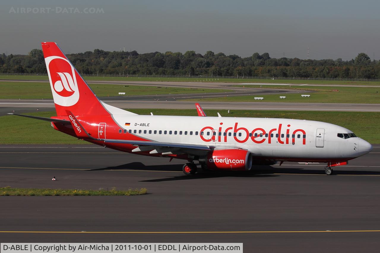 D-ABLE, 2010 Boeing 737-76J C/N 36873, Air Berlin, Boeing 737-76J (WL), CN: 36873/3496