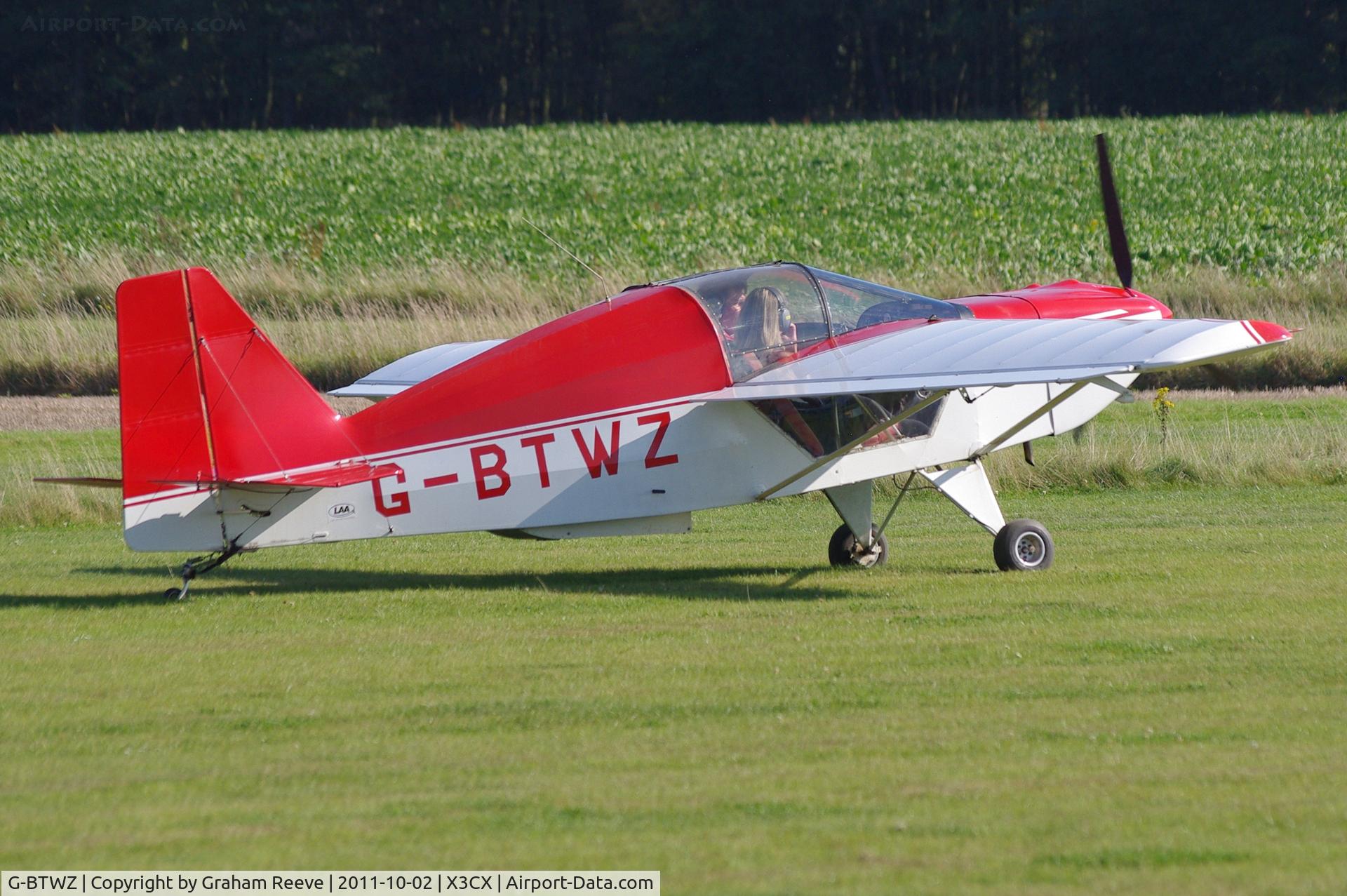 G-BTWZ, 1998 Rans S-10 Sakota C/N PFA 194-12117, Just landed.