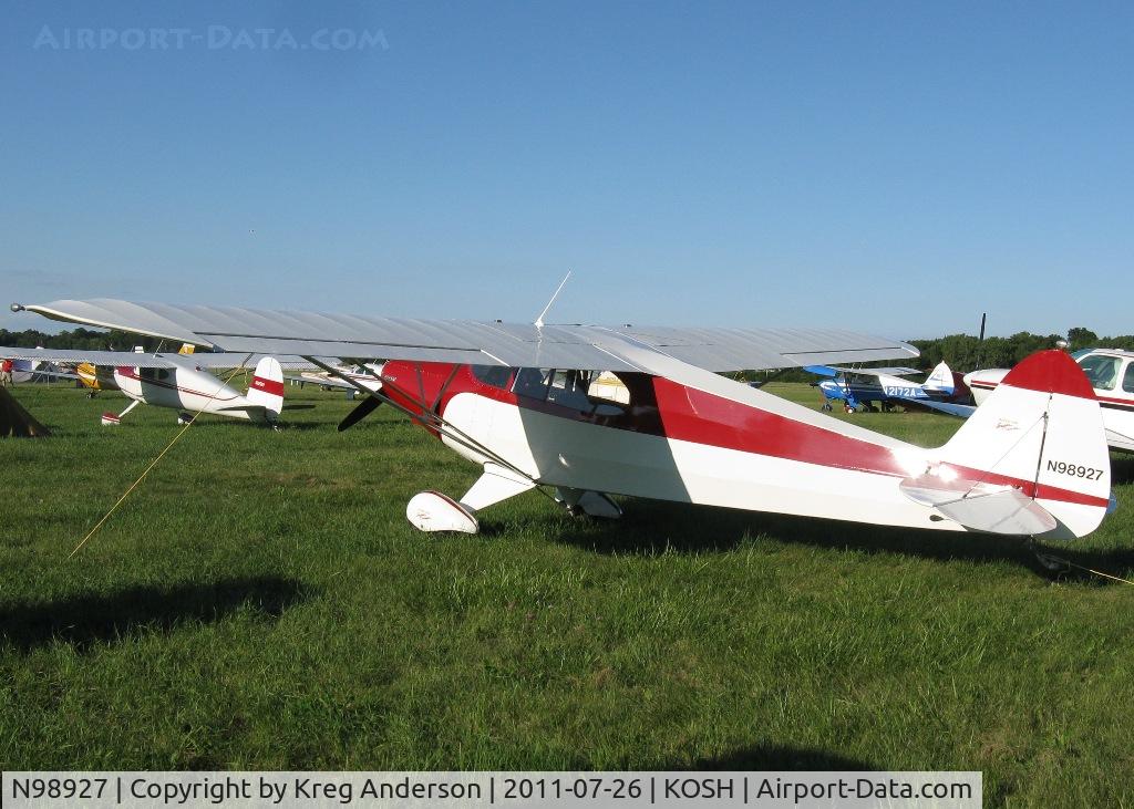 N98927, 1946 Piper PA-12 Super Cruiser C/N 12-279, EAA AirVenture 2011