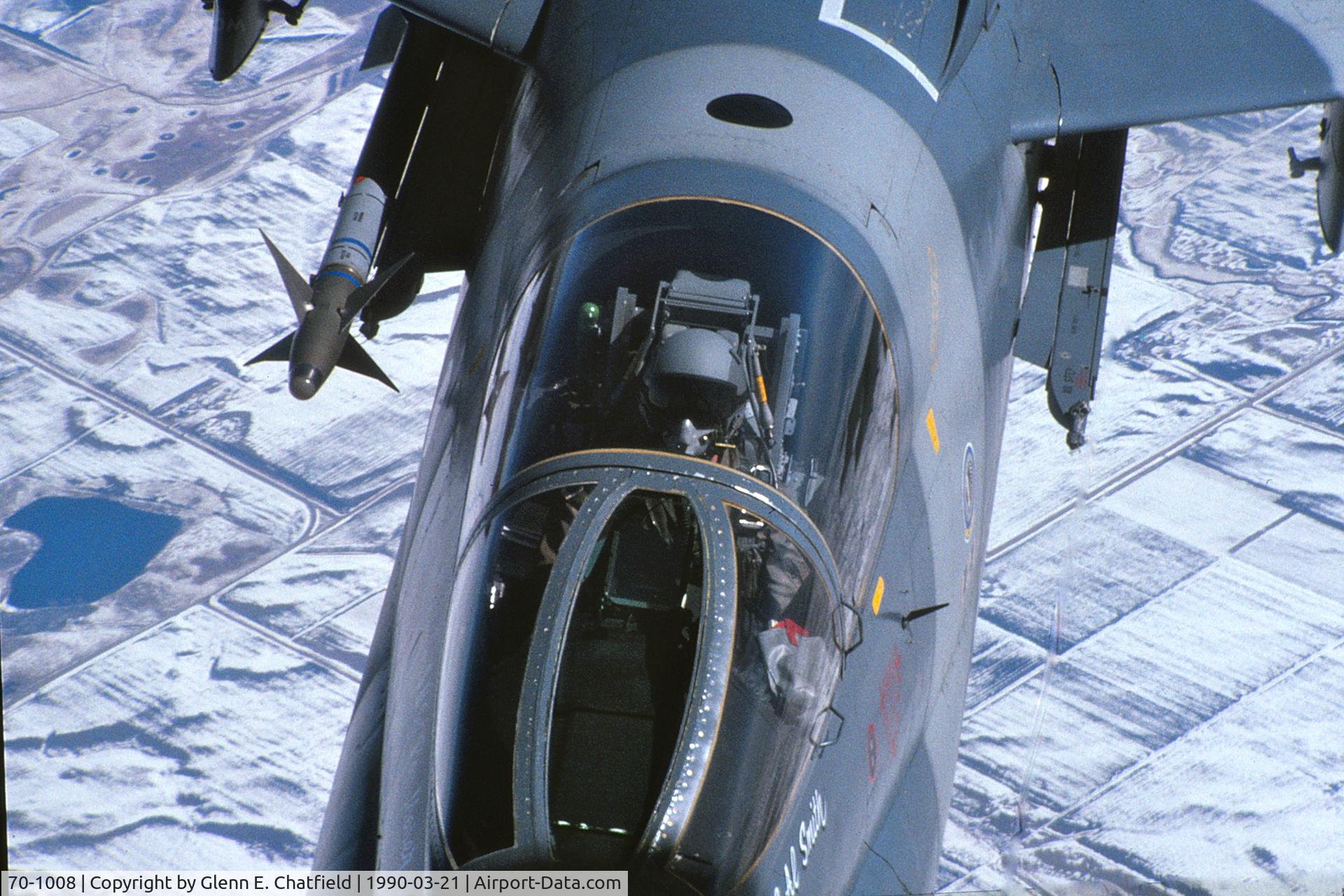 70-1008, 1970 LTV A-7D Corsair II C/N D-154, Refueling over Estherville, IA