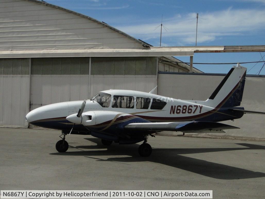 N6867Y, 1969 Piper PA-23-250 C/N 27-4213, Parked by the hanger