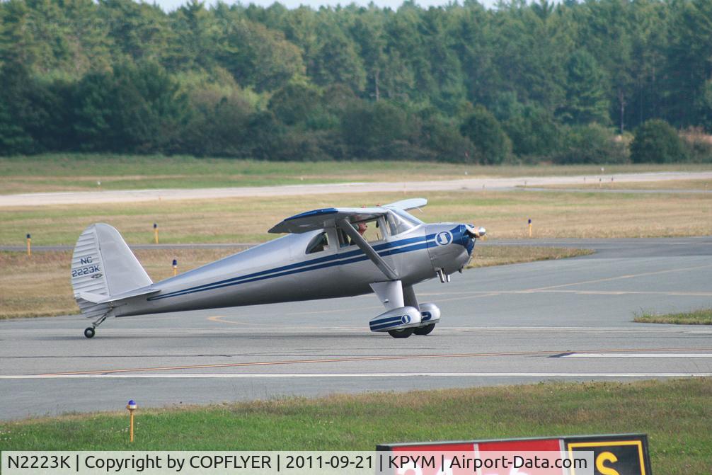 N2223K, 1947 Luscombe 8A C/N 4950, 1947 Luscombe Plymouth Airport