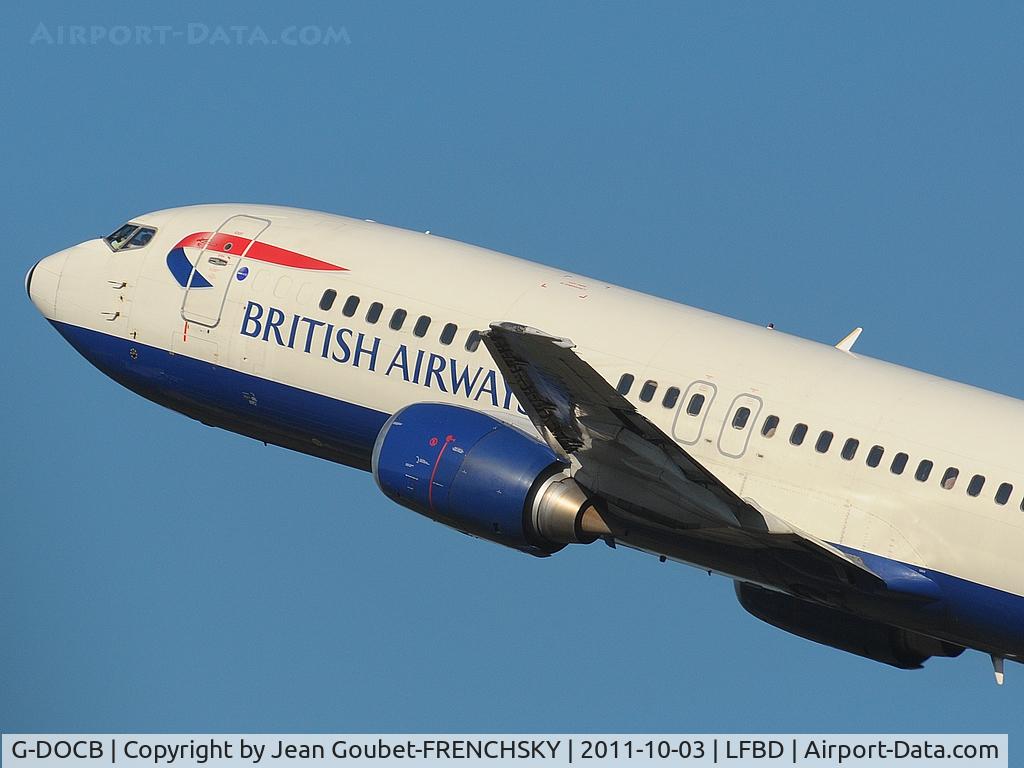 G-DOCB, 1991 Boeing 737-436 C/N 25304, take off 23 to LGW