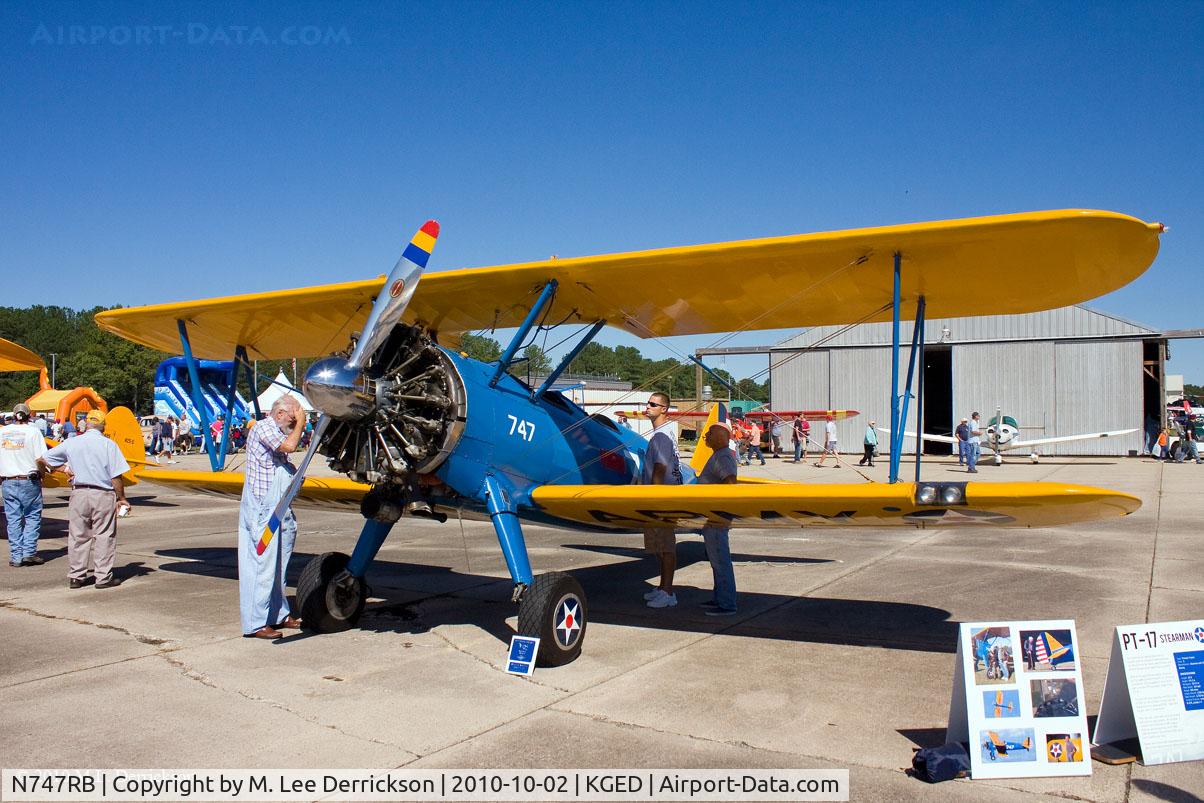 N747RB, 1941 Boeing B75N1 C/N 75-6829, On display at the Wings & Wheels Show in 2010