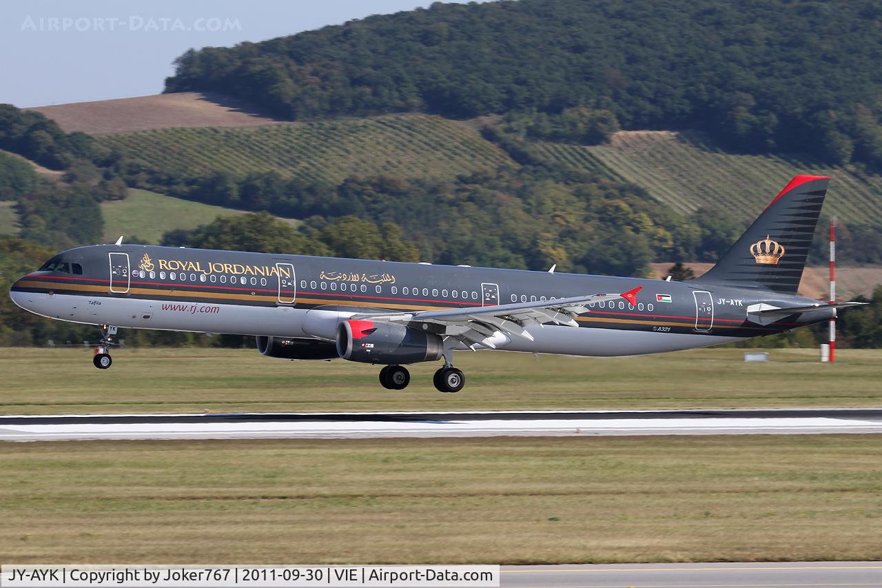 JY-AYK, 2008 Airbus A321-231 C/N 3522, Royal Jordanian Airlines
