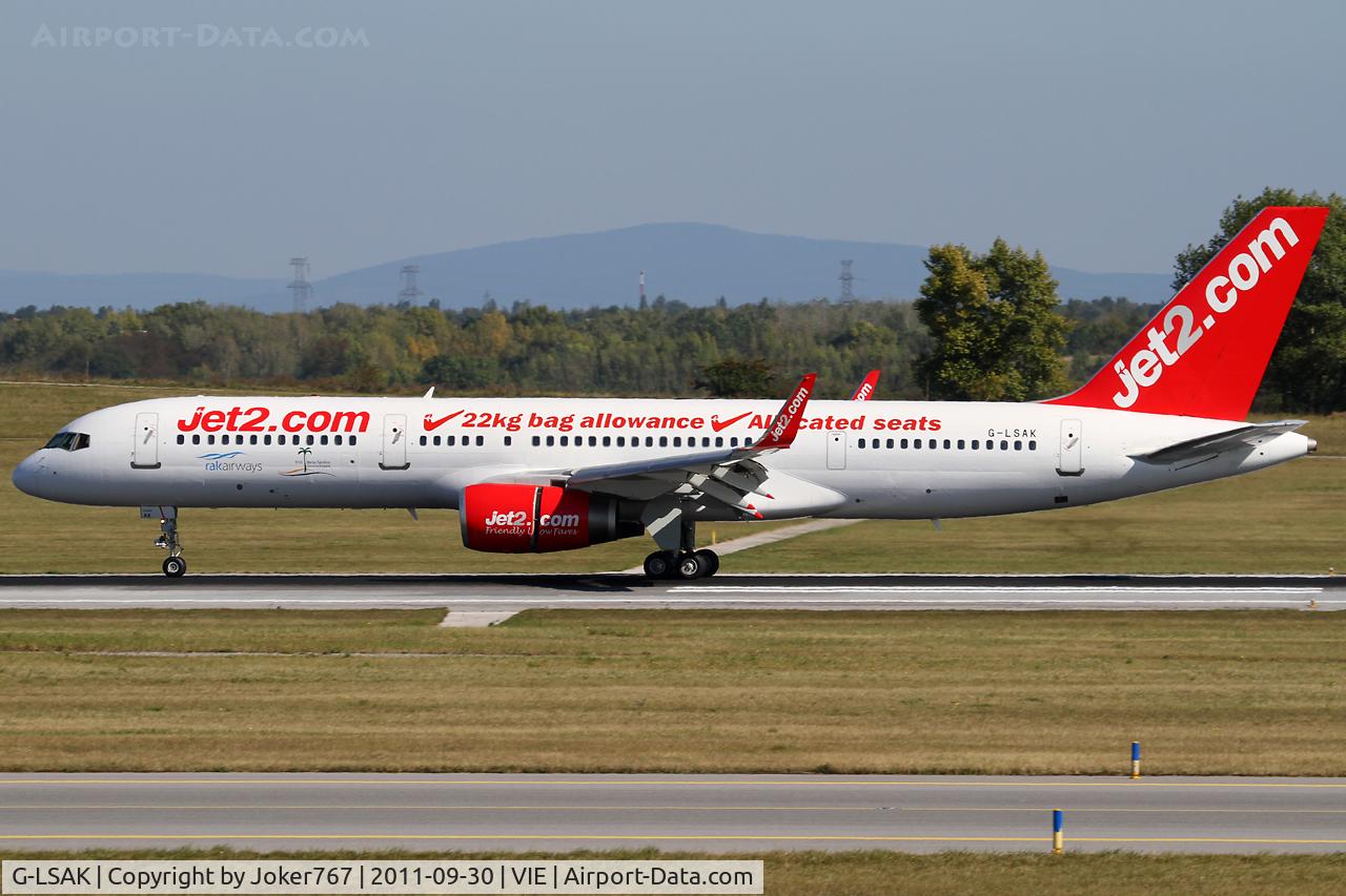 G-LSAK, 1996 Boeing 757-23N C/N 27973, Jet2 (RAK Airways)