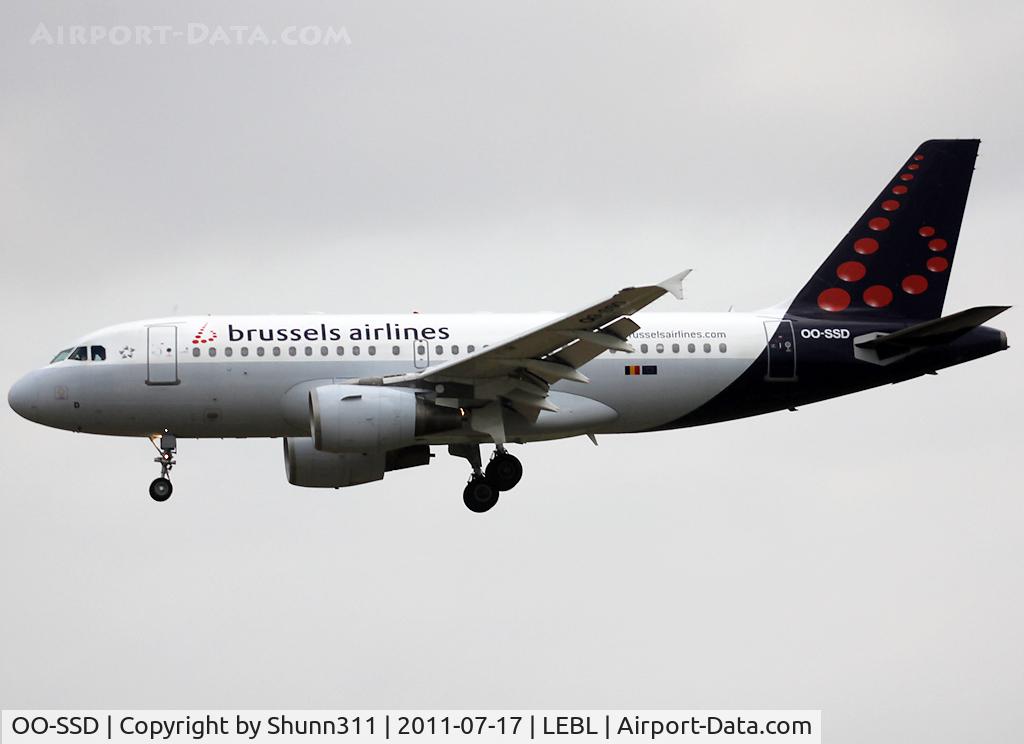 OO-SSD, 1999 Airbus A319-112 C/N 1102, Landing rwy 25R