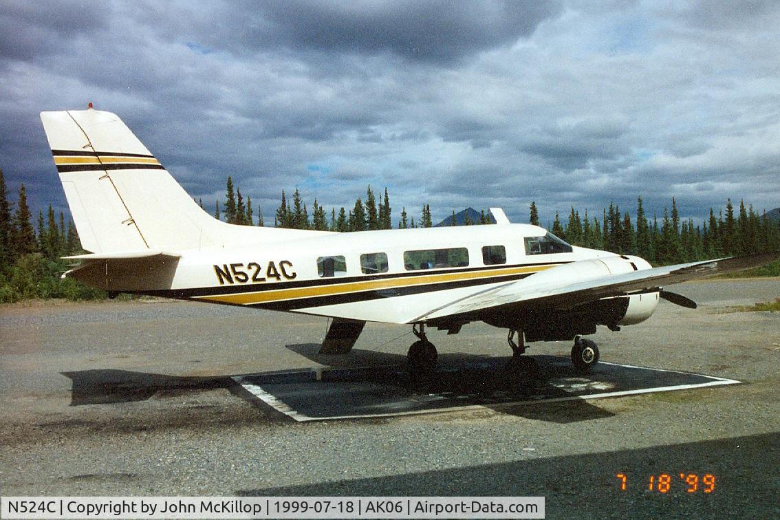 N524C, 1952 Beech C-45H Expeditor C/N AF-523, Shot at Denali Airport, McKinley Park, Alaska on July 18, 1999 while operated by Denali Air.